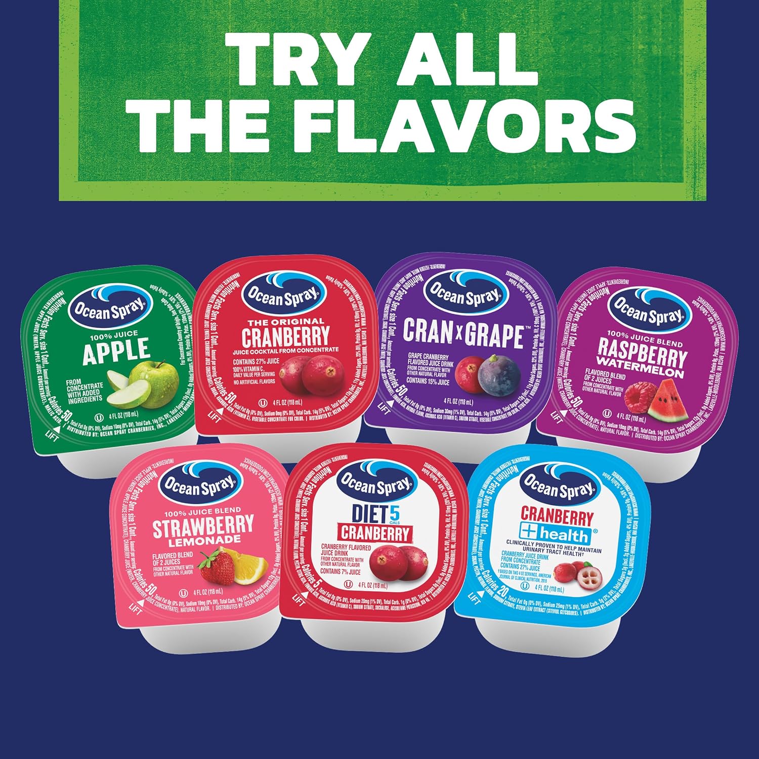 Ocean Spray Cran-Grape Juice Cups 4 Ounce (Pack of 48)