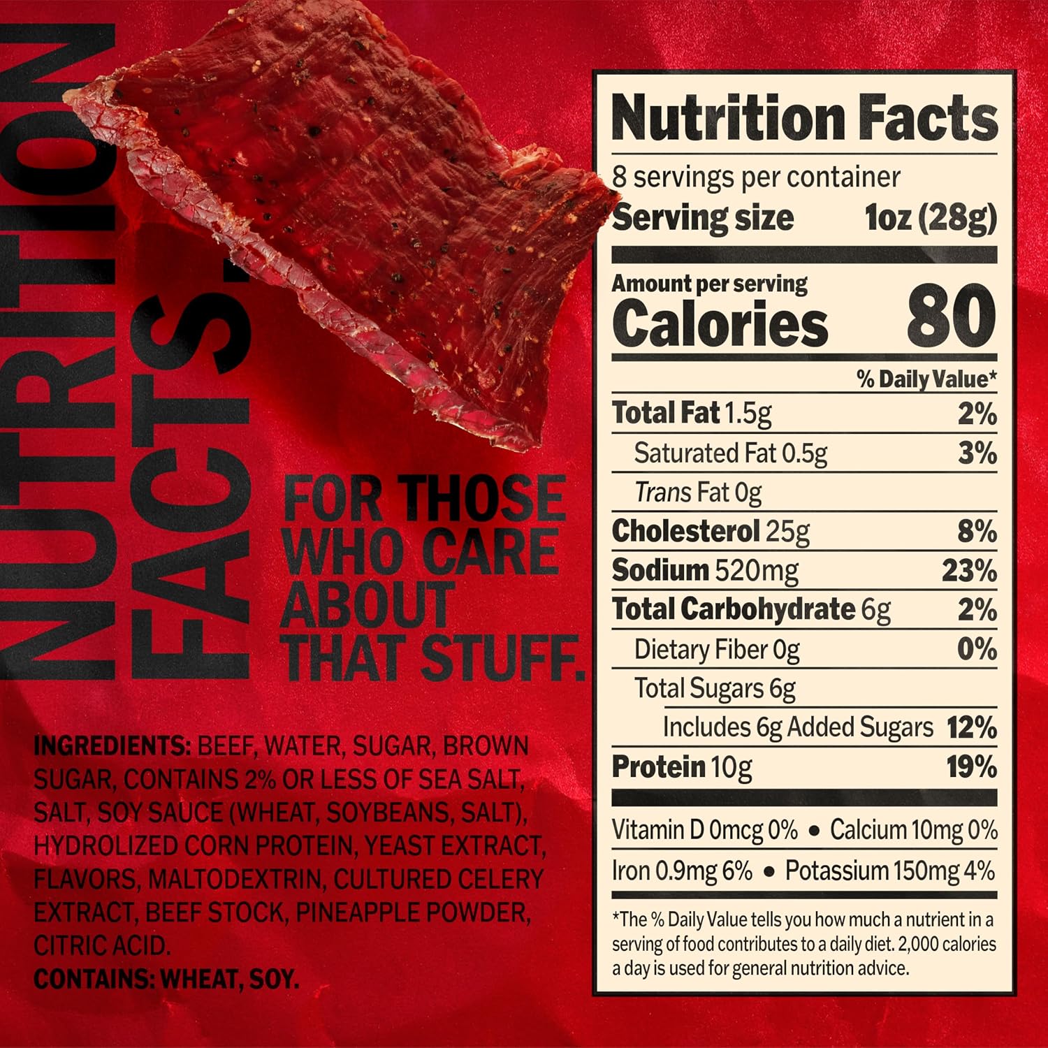 Jack Link's Peppered Beef Jerky Half Pounder - 8 oz Large Jerky Bag - Ready to Eat Real Meat Protein Snacks - 9g Protein per Serving - Made with 100% Real Beef | Large Jerky Bag - Ready to Eat Real Meat Protein Snacks - 9g Protein per Serving - Made with…