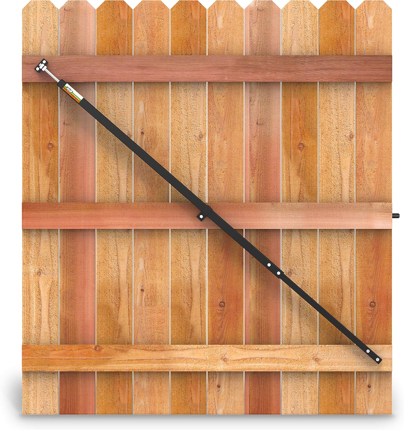 6' Telescopic Gate Brace - Wood Privacy Fence Anti Sag Gate Kit - Gate Hardware Kit for Outdoor Wooden Fence Gates
