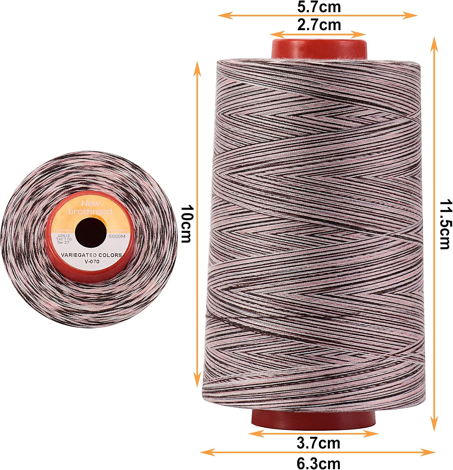 New brothread 4 Large Cones All Purpose Polyester Thread -Cream