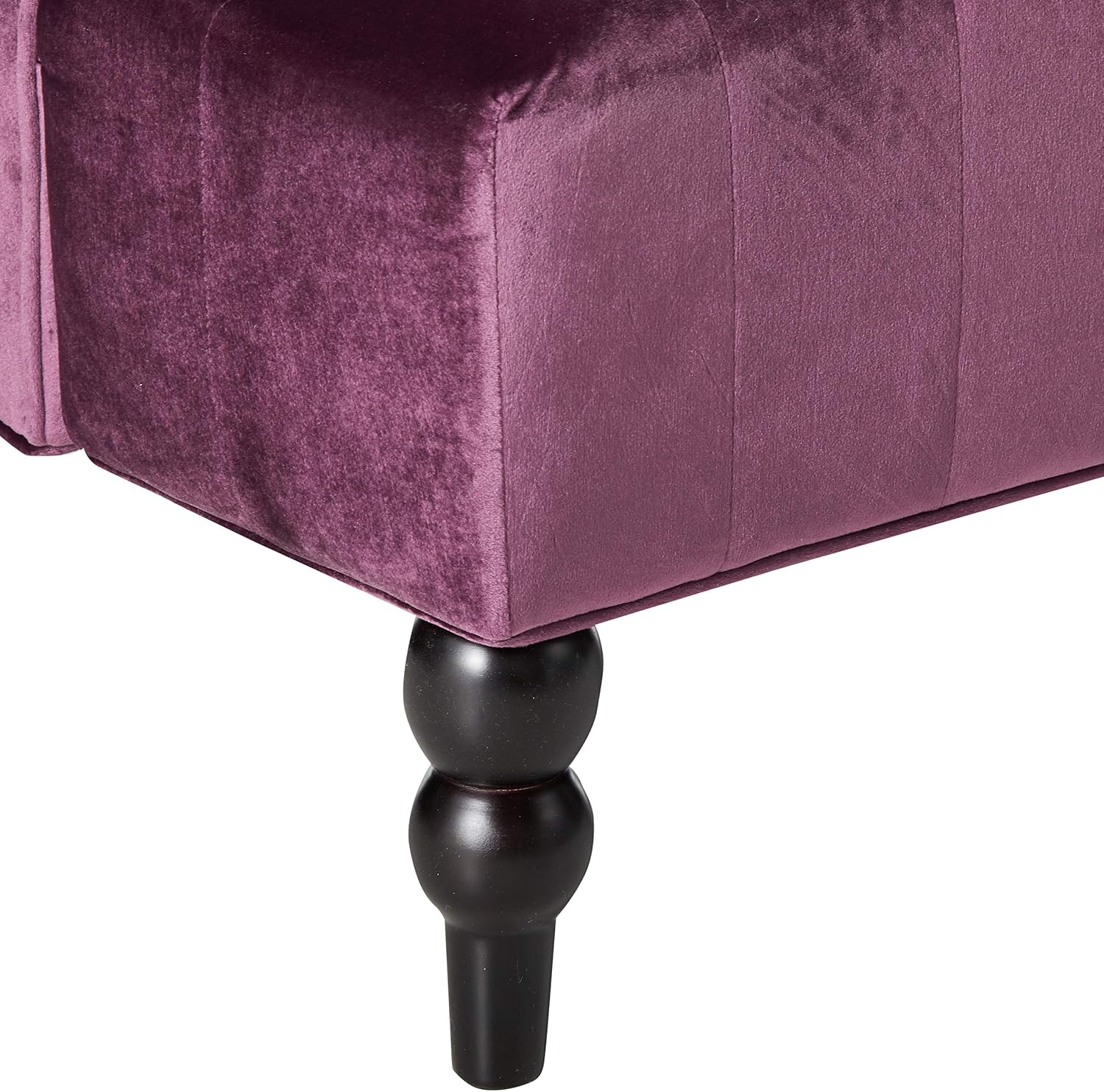 Christopher Knight Home GDFStudio Leona Modern Glam Tufted Velvet Wingback Loveseat, Raisin and Dark Brown