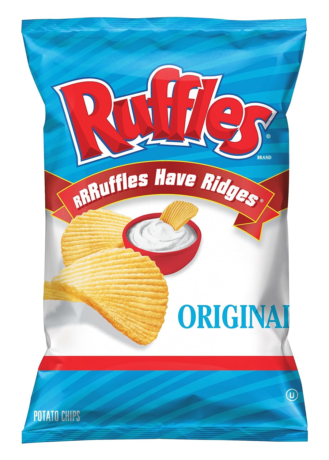 Ruffles Potato Chips, Queso, Cheddar Cheese, 8 Ounce