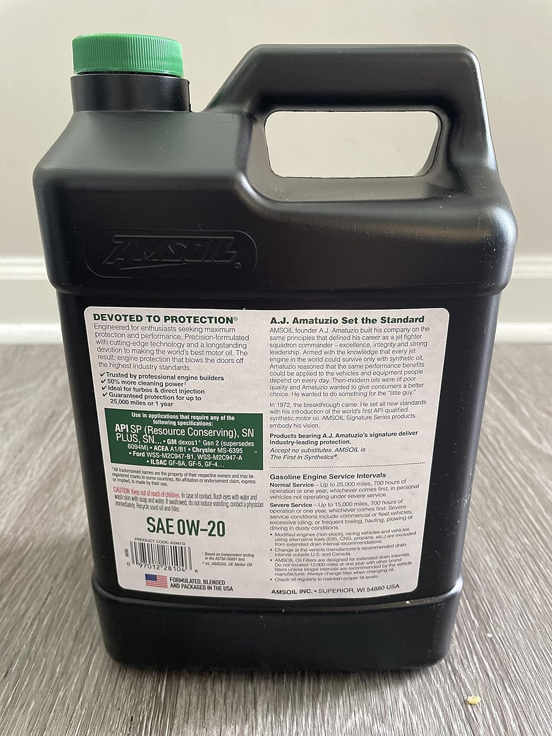 AMSOIL Signature Series 0W-20 Synthetic Motor Oil - Gallon