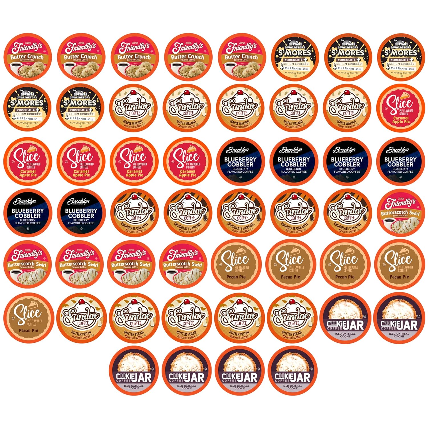 Two Rivers Coffee Flavored Coffee Pods Compatible with Keurig K Cup Brewers, Assorted Variety Pack Flavored Coffee, 40 Count