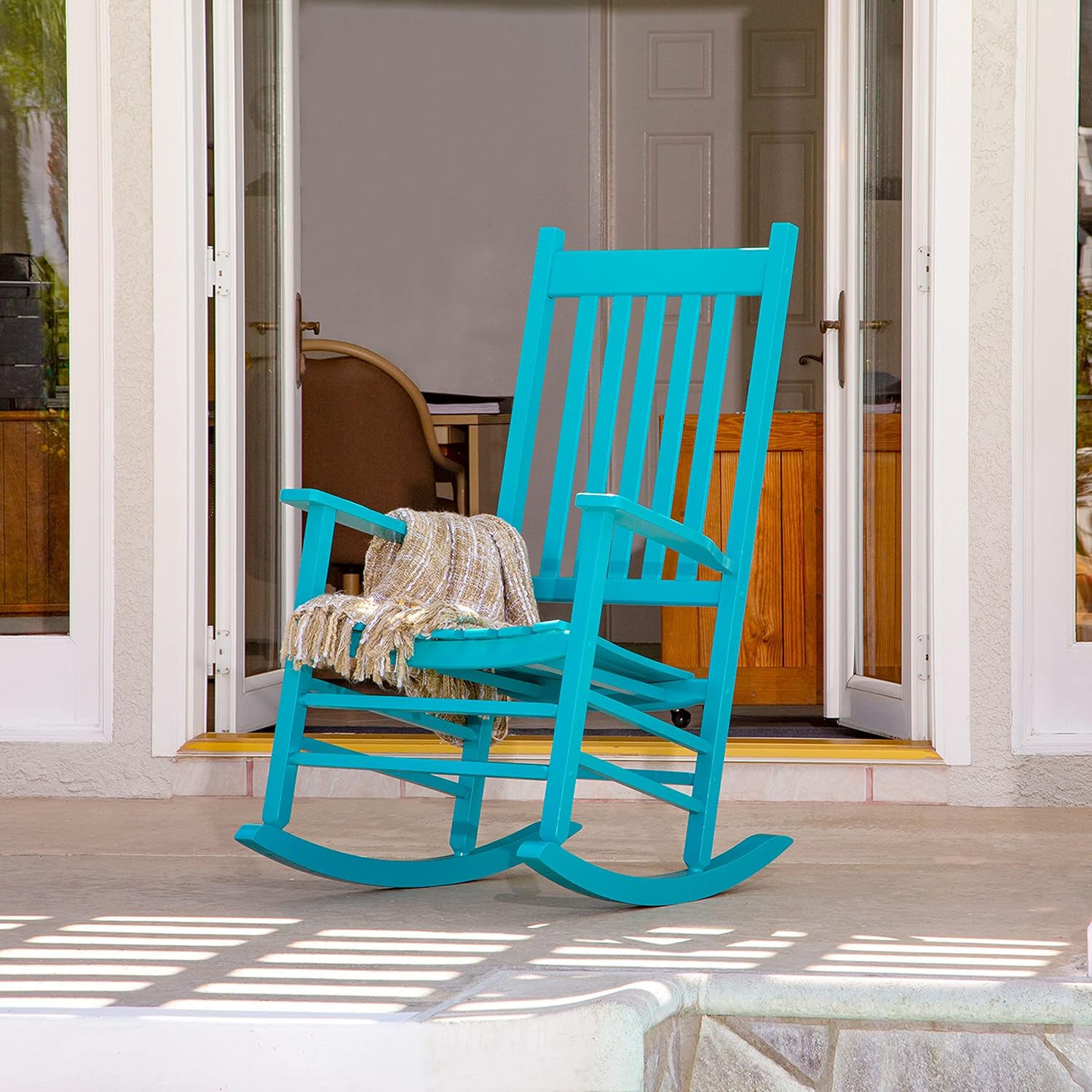 Shine Company 4332WT Vermont Porch Rocker, White (2nd Gen)