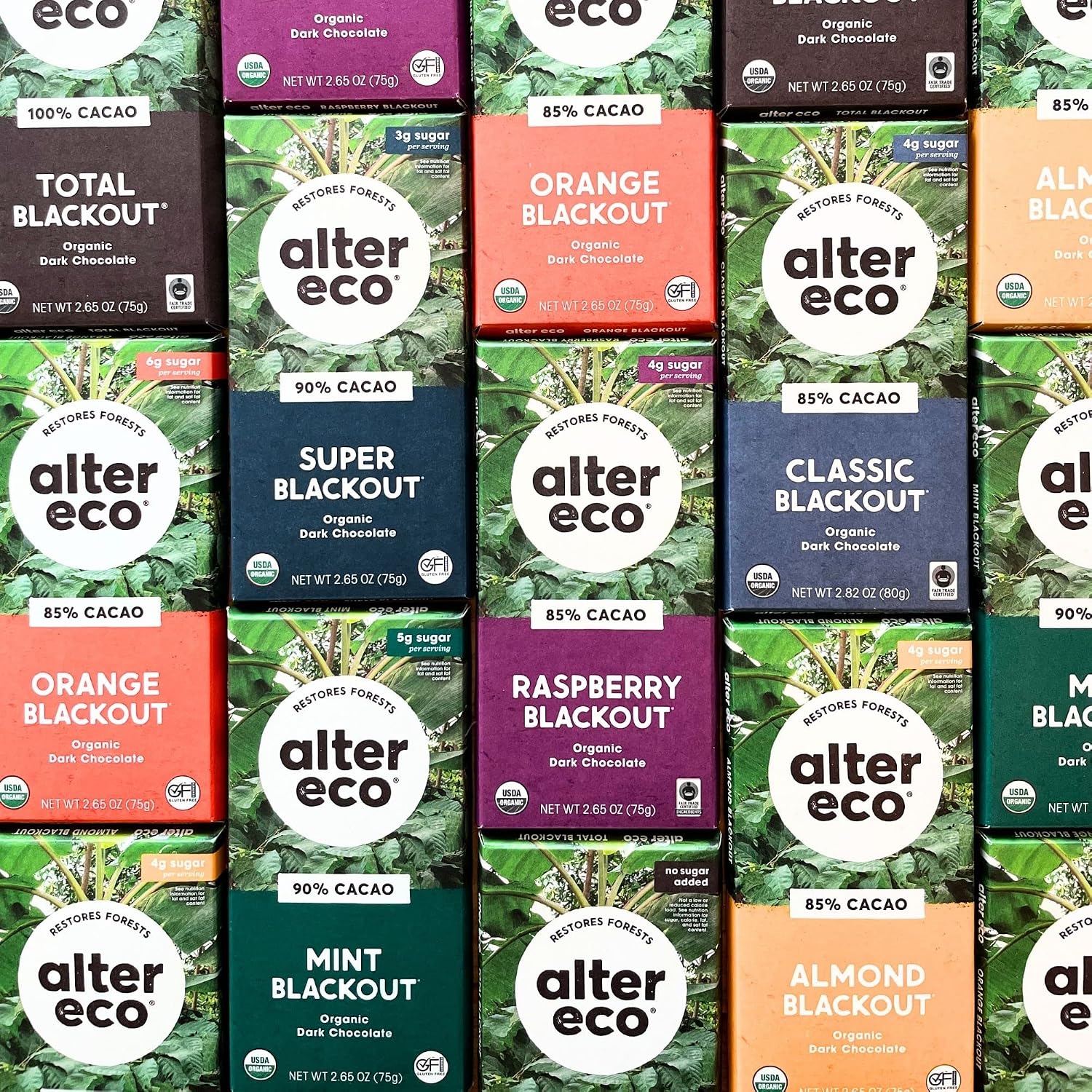 Alter Eco | Dark Chocolate Bars | Pure Dark Cocoa, Fair Trade, Organic, Non-GMO, Gluten Free (12-Pack Dark Sea Salt)