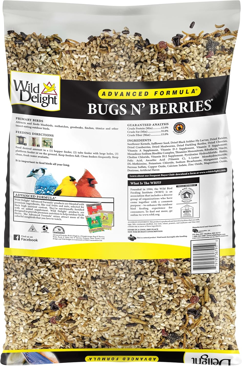 Wild Delight Deck, Porch N' Patio No Waste Bird Food, 5 lb, (374050)