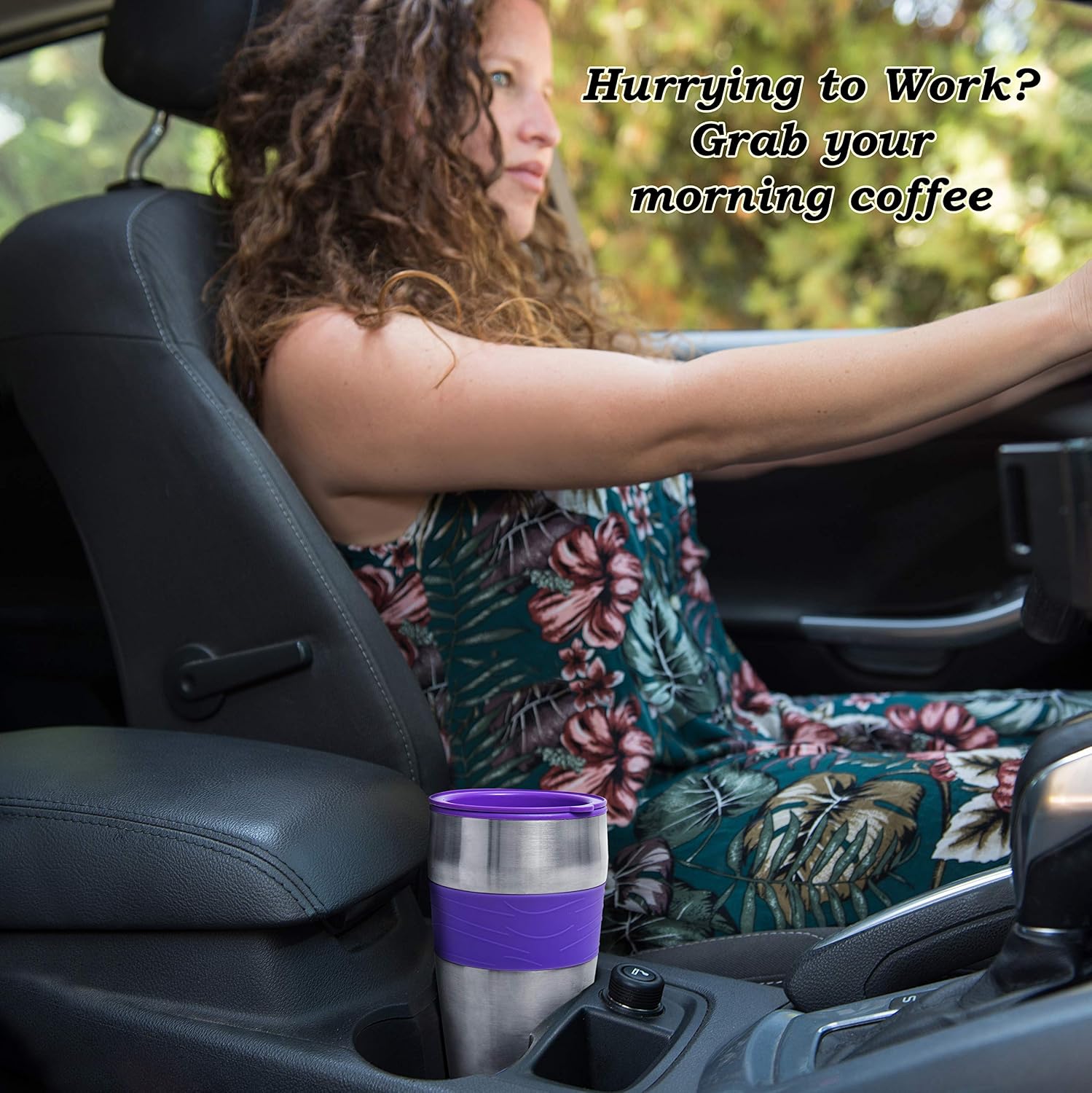 Mixpresso Single Serve & Single Cup Coffee Maker with 14oz Travel Mug Black | For ground coffee only, reusable filter, auto shut off. Compact personal drip coffee maker, not compatible with K-Cup pods.