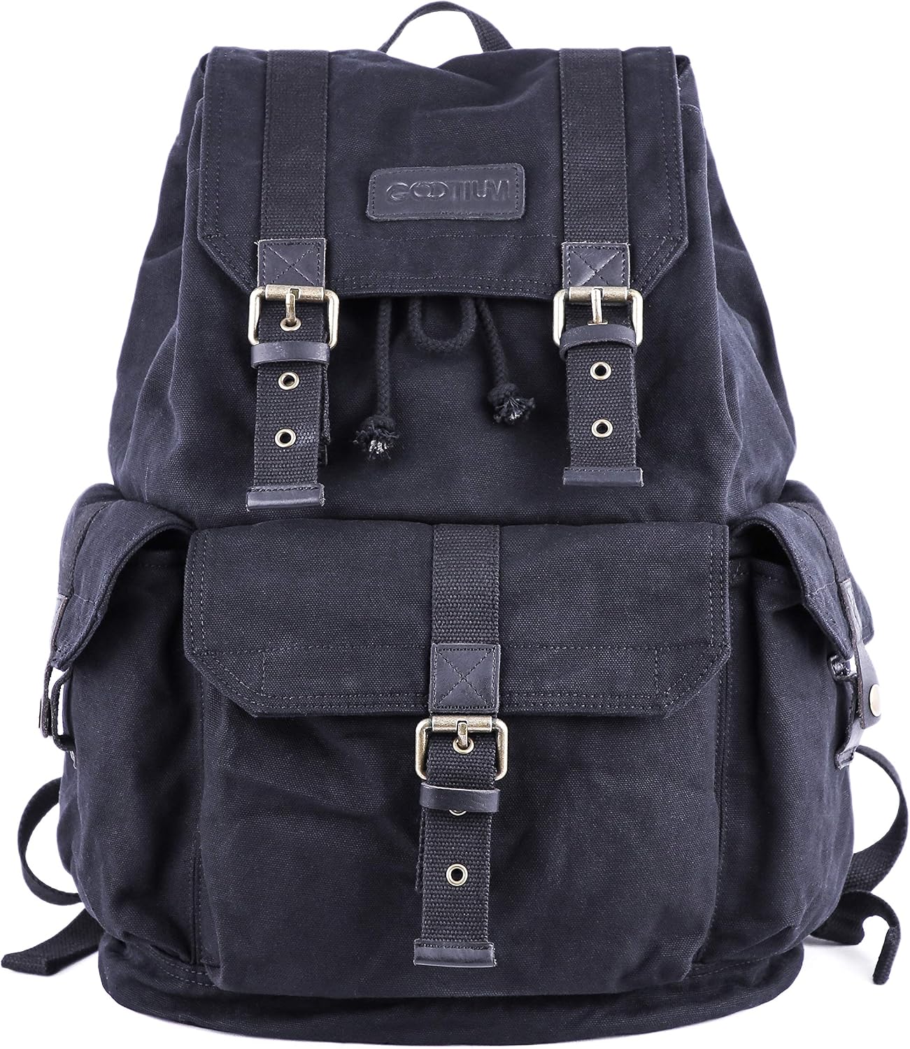 GOOTIUM 21101AMG Specially High Density Thick Canvas Backpack Rucksack, Field Tan, Large