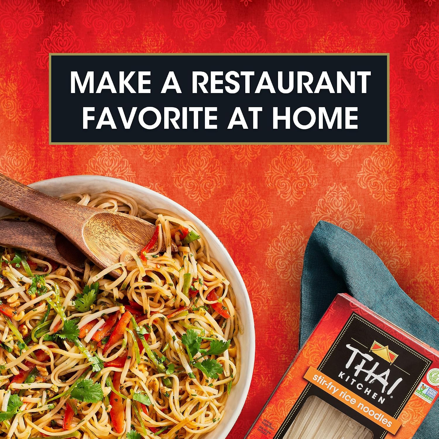 Thai Kitchen Gluten Free Stir Fry Rice Noodles, 14 oz (Pack of 6)