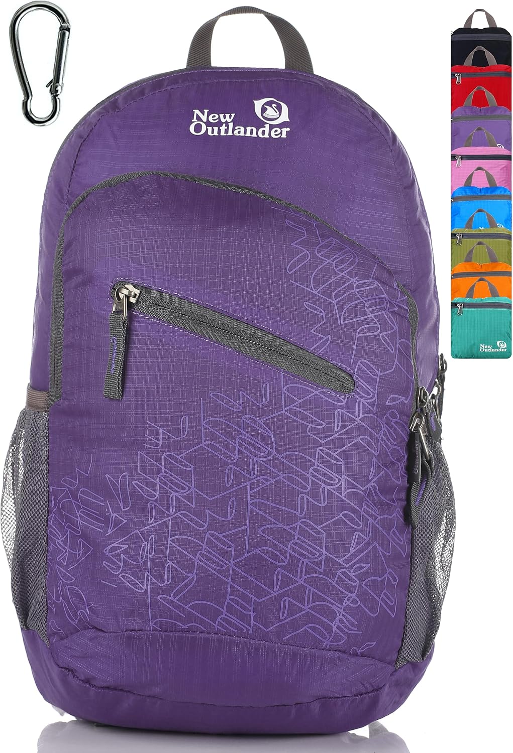 Packable Handy Lightweight Travel Hiking Backpack Daypack-Orange