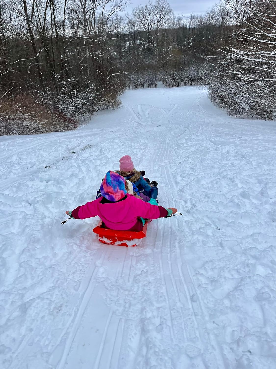 ESP 66" Family Fun Toboggan - Four Rider Sled - Orange 1138
