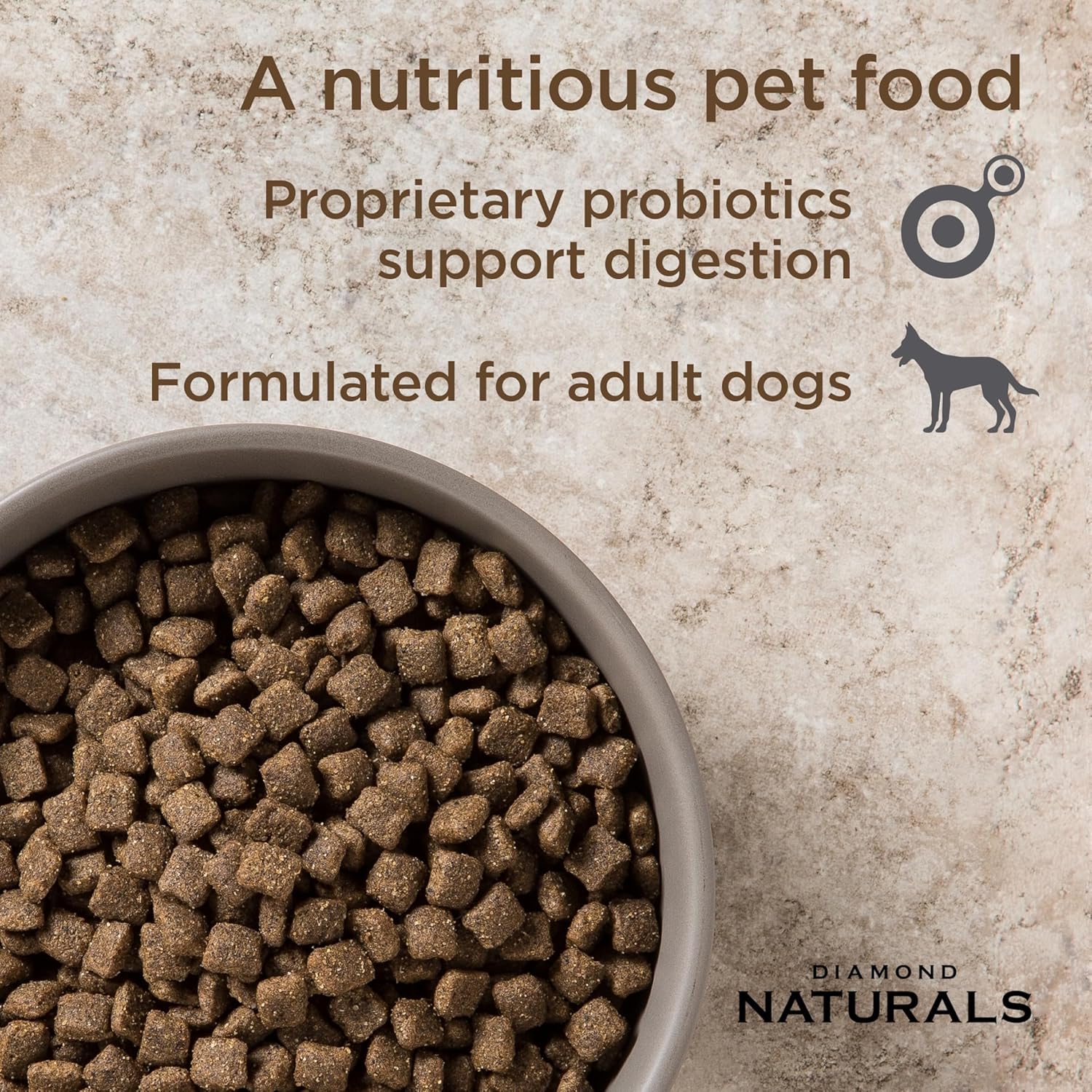 Diamond Naturals Adult Dry Dog Food, Lamb Meal & Rice, 40lb | Pasture Raised Lamb Protein | Omega Fatty Acids for Skin & Coat Health | Guaranteed Probiotics for Digestive Support