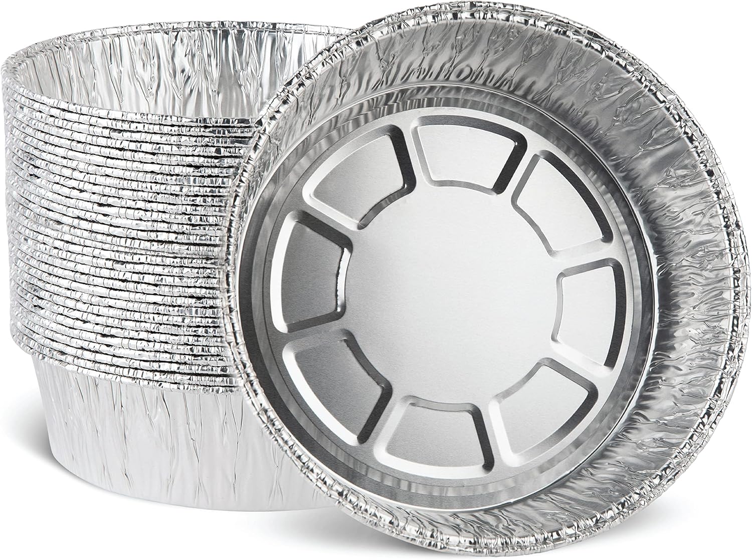 PLASTICPRO 9'' Inch Round Tin Foil Pans Disposable Aluminum Pack of 20