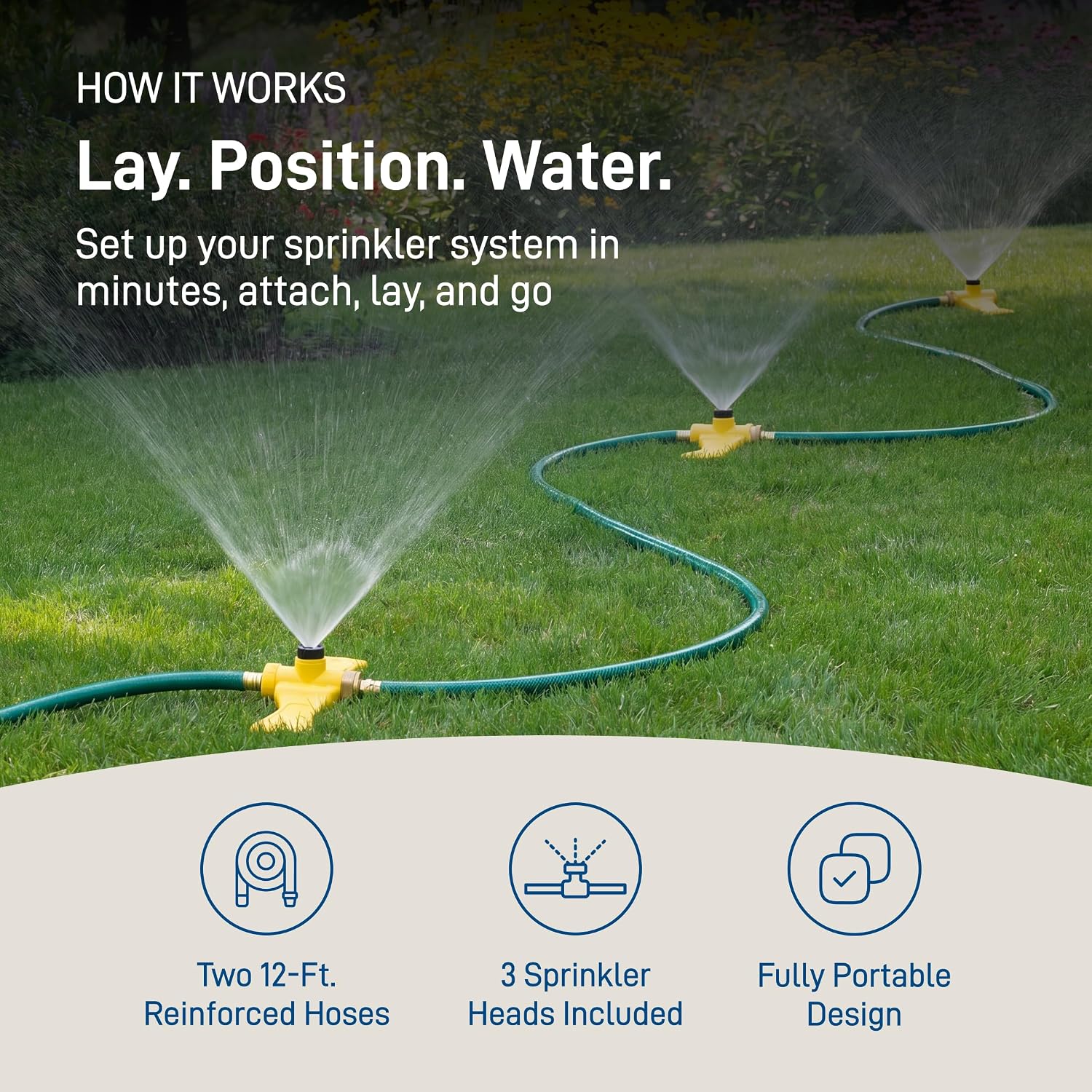 Orbit Port-A-Rain Above-Ground Sprinkler System, Green - 58092