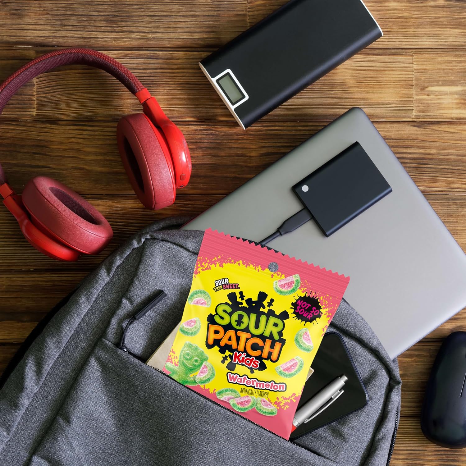 SOUR PATCH KIDS Watermelon Soft & Chewy Gummy Candy, Bulk Candy, 12 Bags