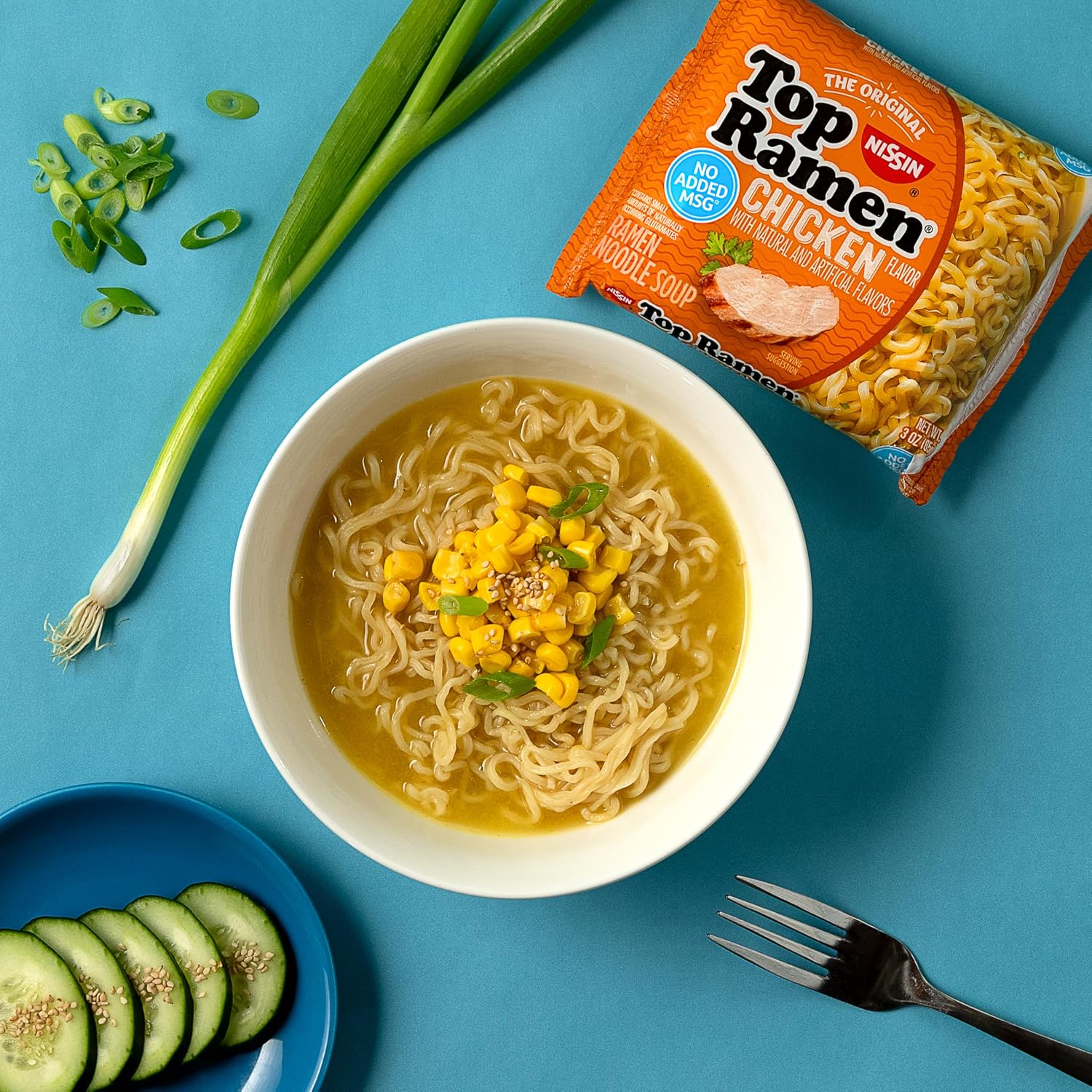 Nissin Top Ramen Noodle Soup, Chicken, 3 Ounce (Pack of 24) | Quick, convenient meal ready in minutes with just hot water.