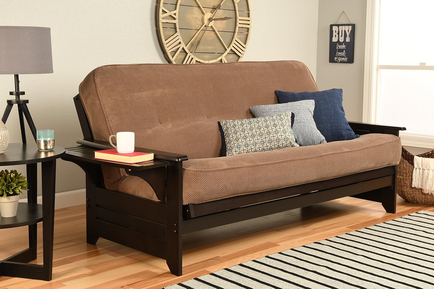 Kodiak Furniture Phoenix Futon in Black Finish, Full, Fairbanks Evergreen