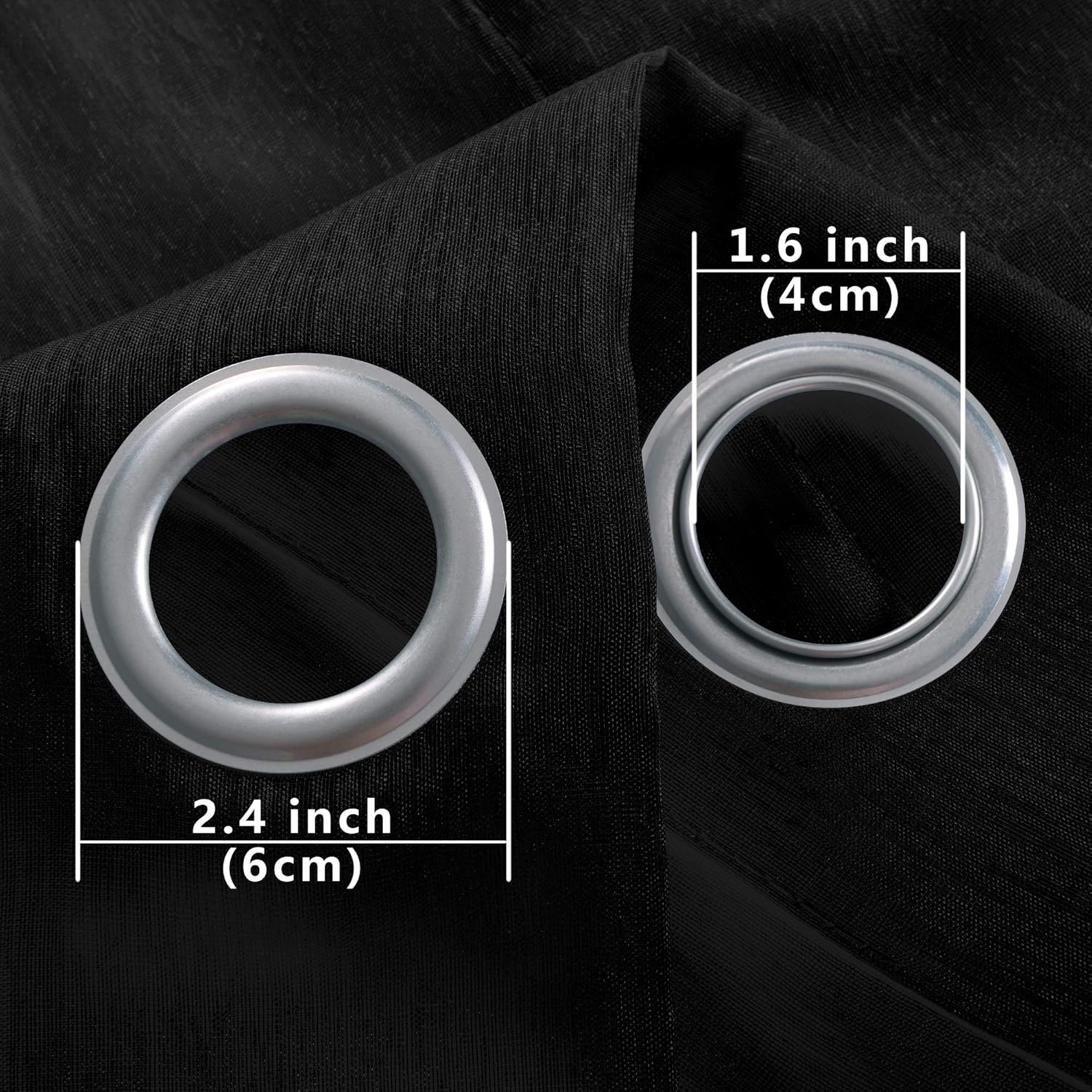 KOUFALL White Sheer Curtains 72 Inches Long for Bedroom Set of 2 Panels Grommet Faux Linen Window Voile Semi Baisc Decorative Sheer Curtains for
