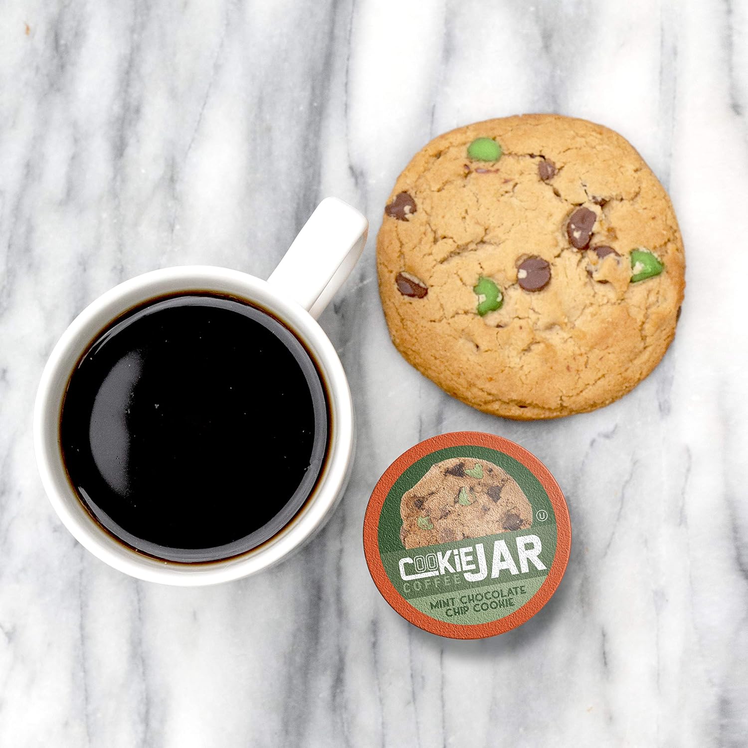 Cookie Jar Mint Chocolate Chip Flavored Coffee Pods for Keurig K Cup Brewers