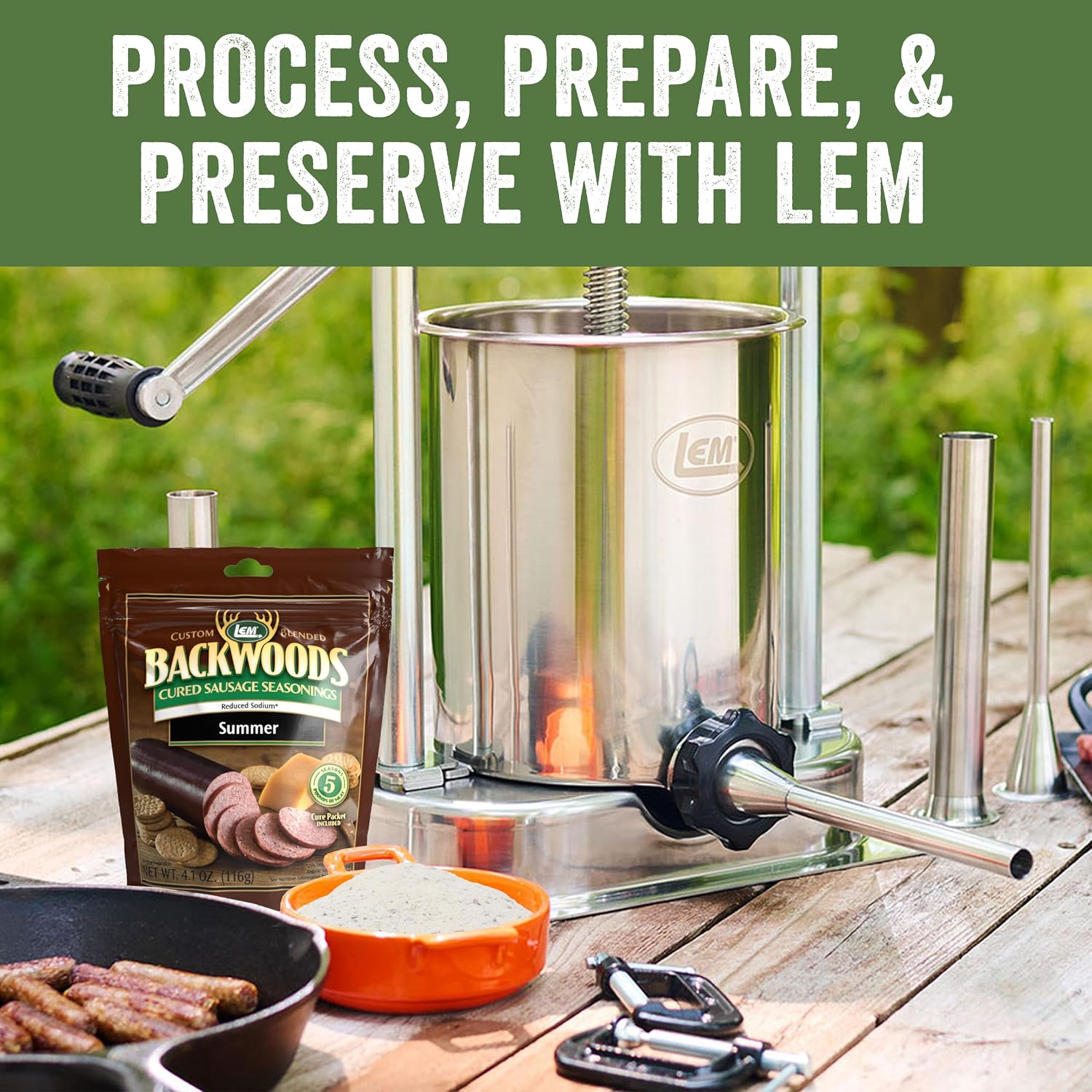 LEM Backwoods Cured Sausage Seasoning with Cure Packet, Jalapeno Summer Sausage