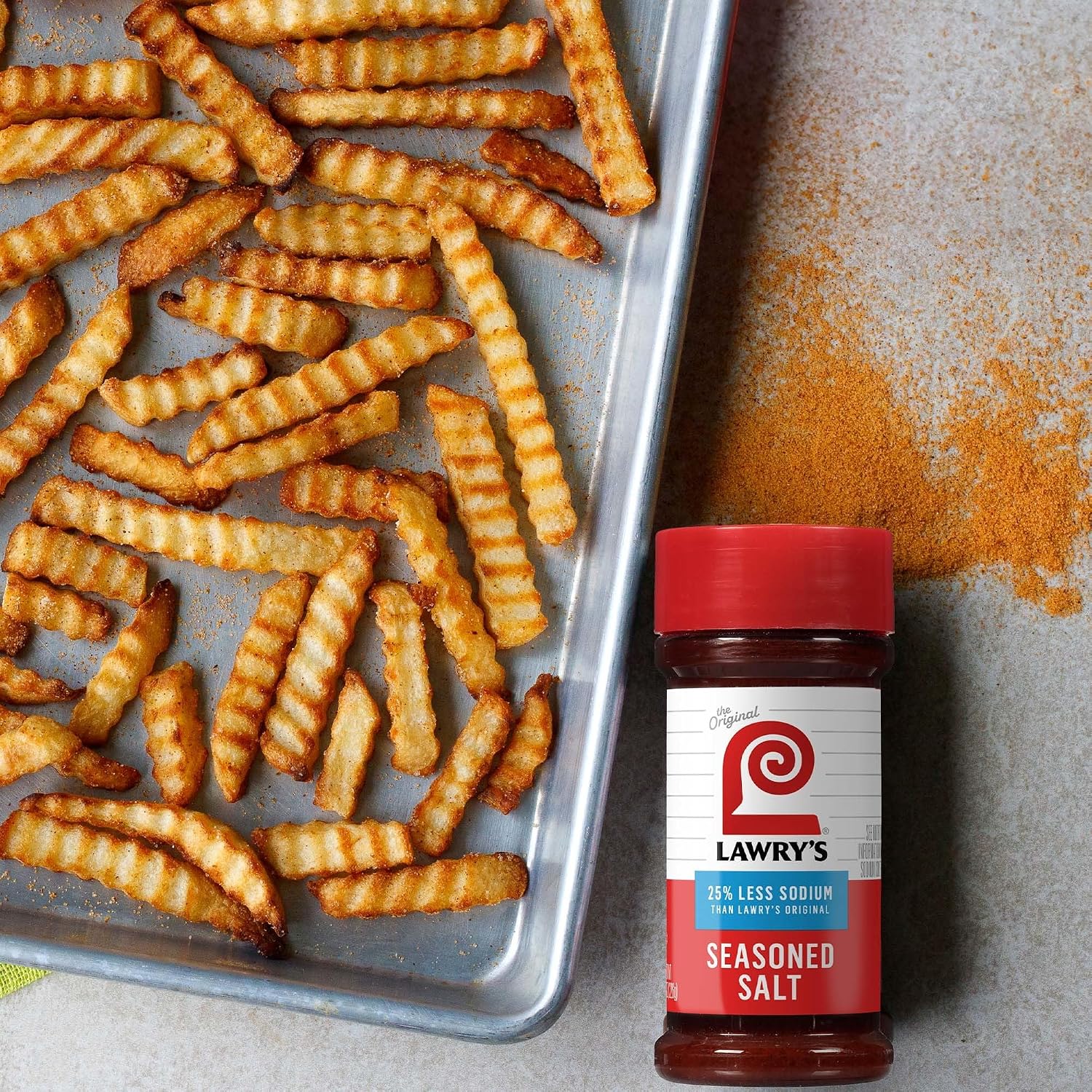 Lawry’s Seasoned Salt, 25% Less Sodium, No MSG Added, Kosher Certified, Staple, Versatile, All-Purpose Seasoning to Shake on Beef, Pork, or Poultry, 8 oz