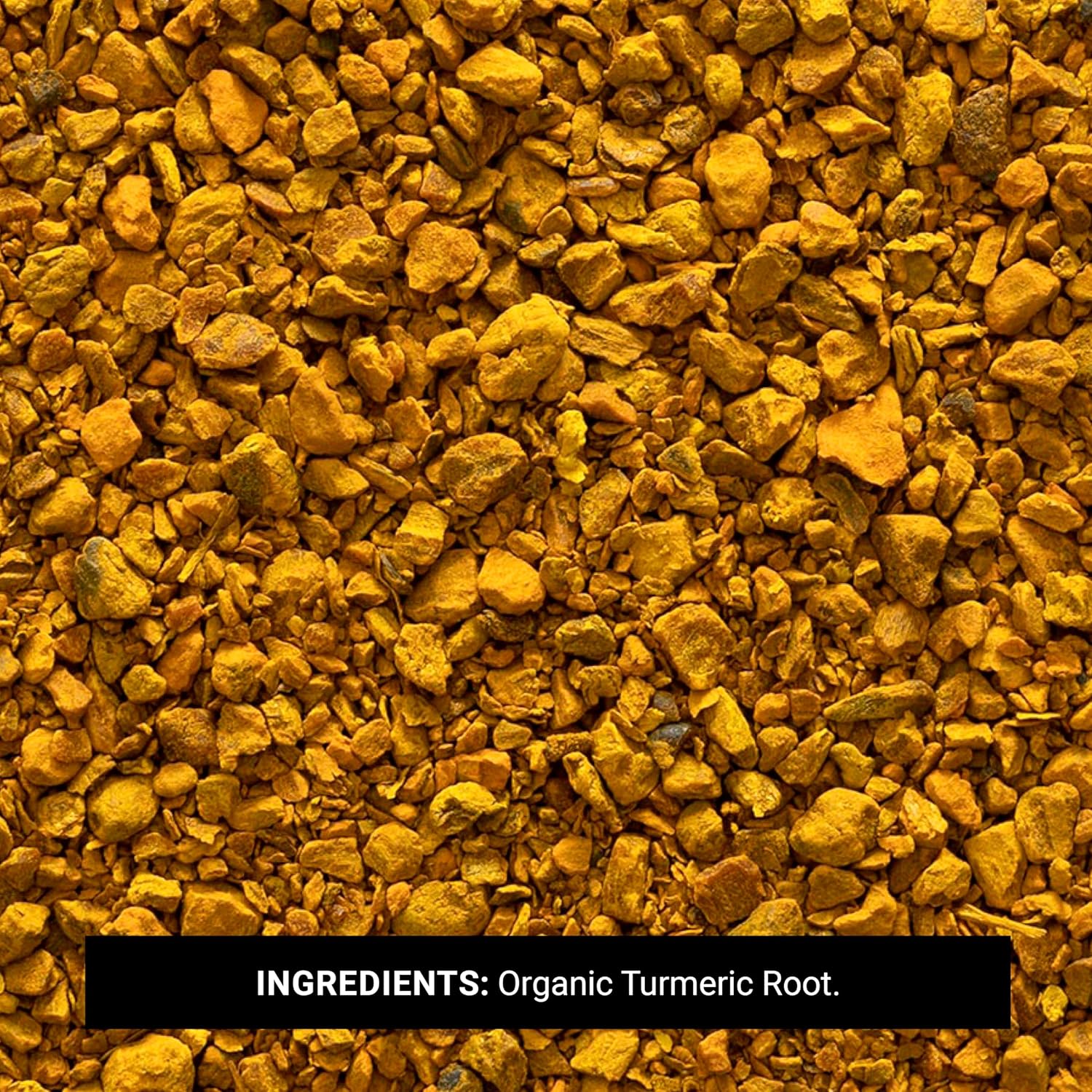 Frontier Co-op Organic Turmeric Root (Tea Bag Cut) Cut and Sifted, 16 Oz, Bulk Bag, Kosher Certified - For Pickling Brines and Brewed Tea