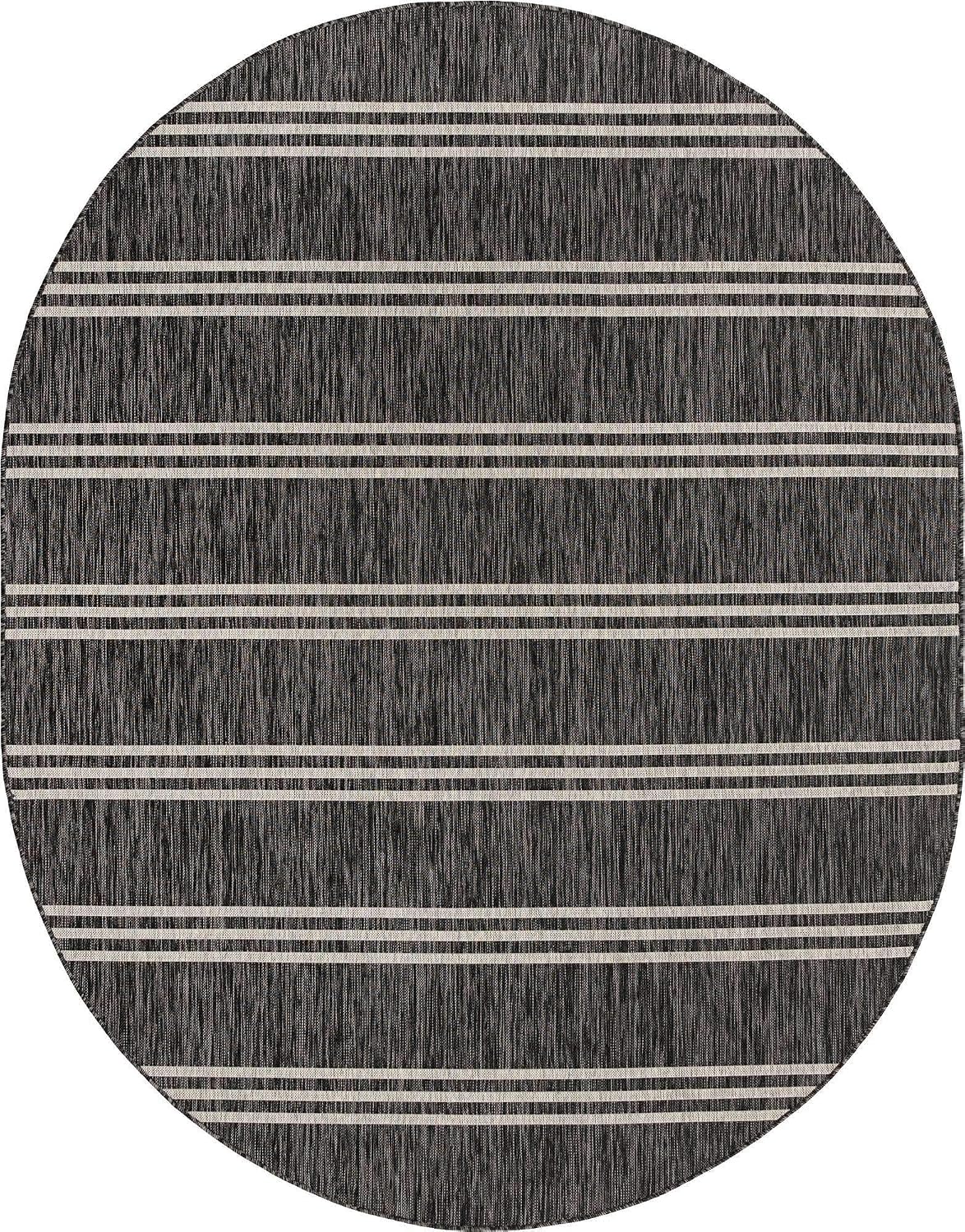 Unique Loom Outdoor Collection Area Rug - Anguilla (9' x 12' Rectangle, Blue/ Ivory)