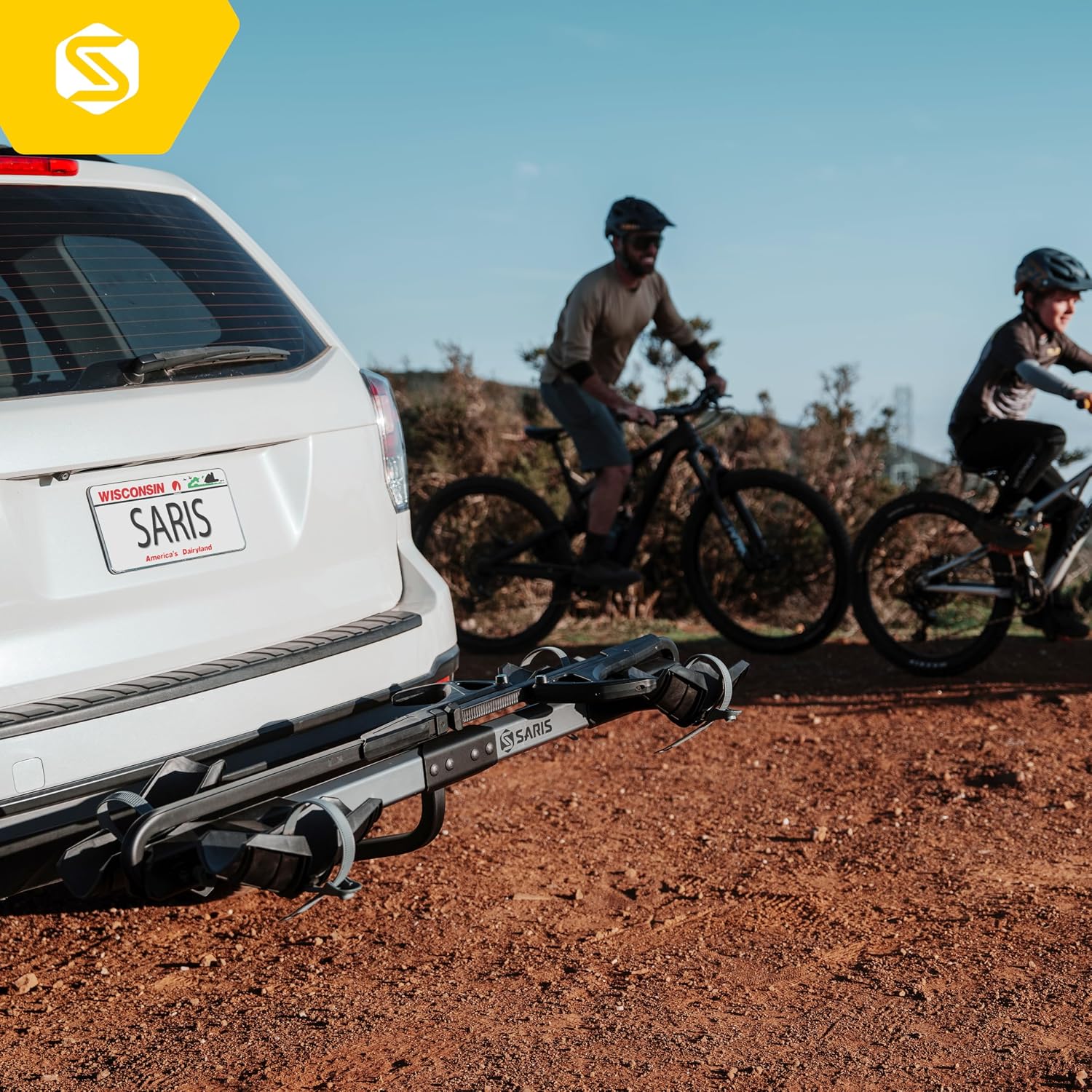 Saris Freedom Hitch Rack – Lightweight Platform Bike Carrier for Car, SUV & Truck – No Frame Contact, Anti-Wobble, E-Bike Compatible – 2 or 4 Bike