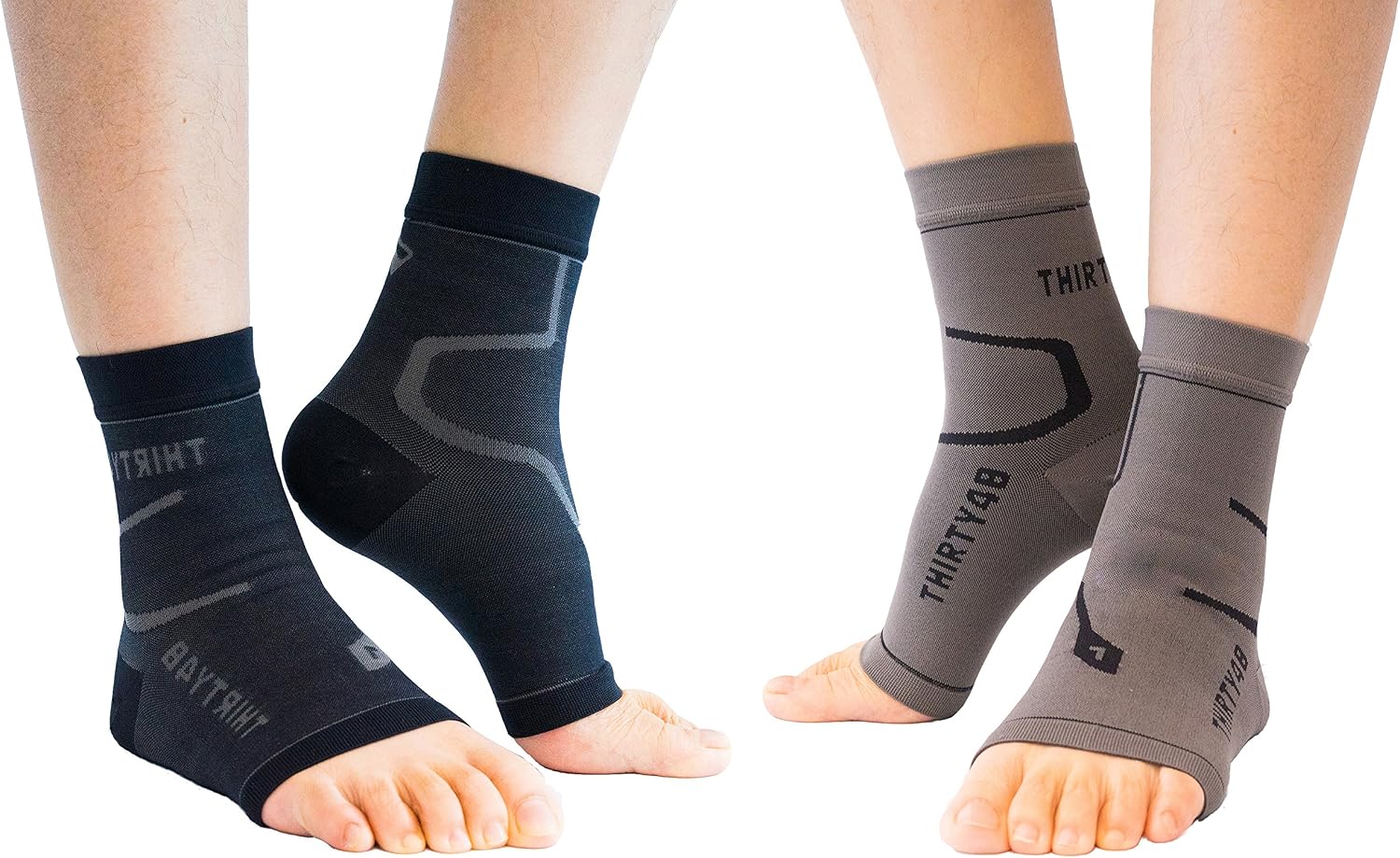 Plantar Fasciitis 20-30 mmHg Ankle Compression Socks, Foot Brace | Increase Blood Circulation, Relieve Arch Pain, Reduce Foot Swelling, Achilles Tendonitis, Open Toe Stabilizing Sleeve Wrap