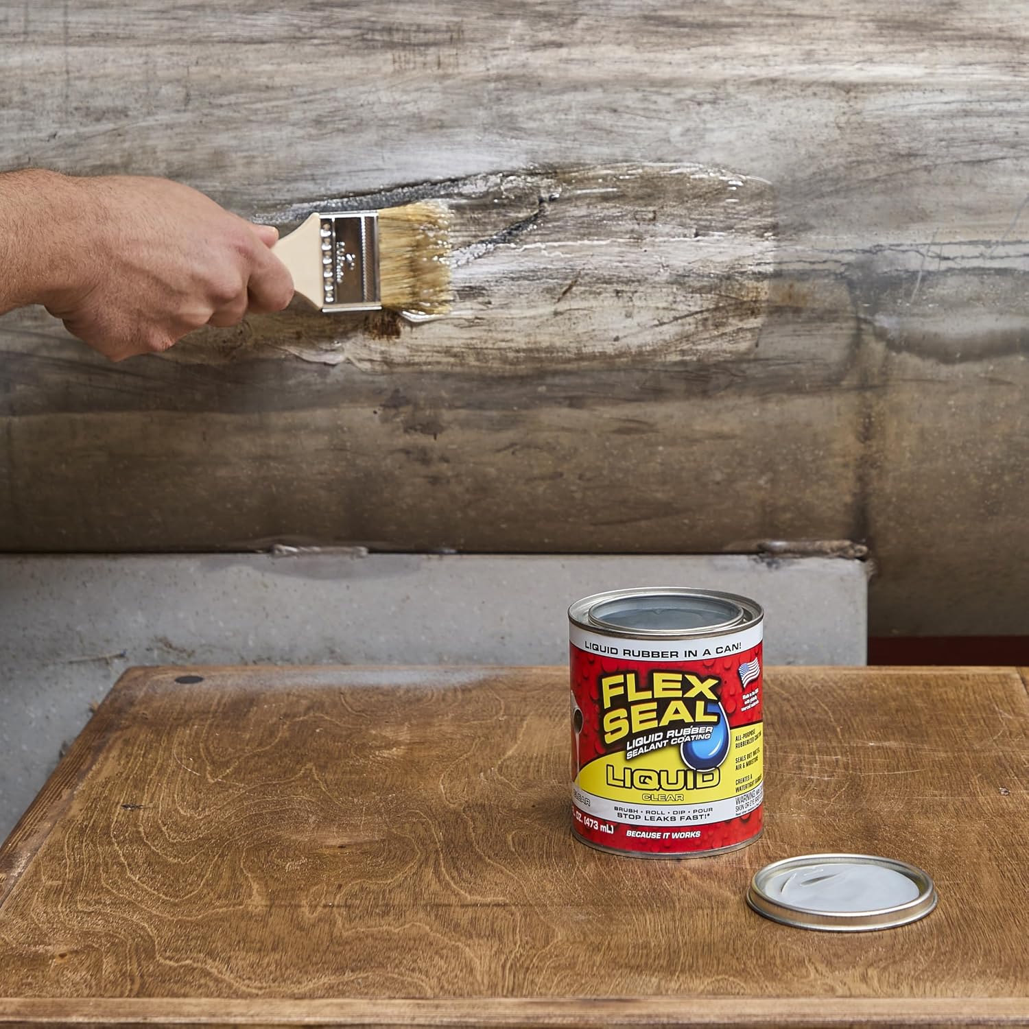 Flex Seal Liquid, Rubber Coating Sealant, Waterproof, Flexible, Breathable, and UV Resistant, Roof Repair, Basements, RV, Campers, Trailers, Marine
