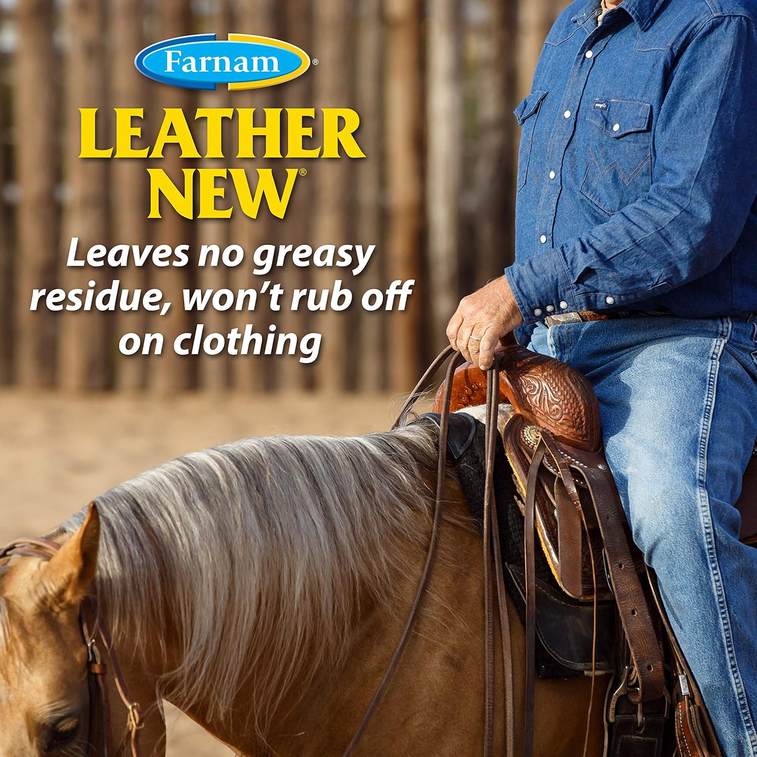 Farnam Leather New Easy-Polishing Glycerine Saddle & Leather Cleaner, 16 oz | Conditions Saddles and Leather Tack, Moisturizing