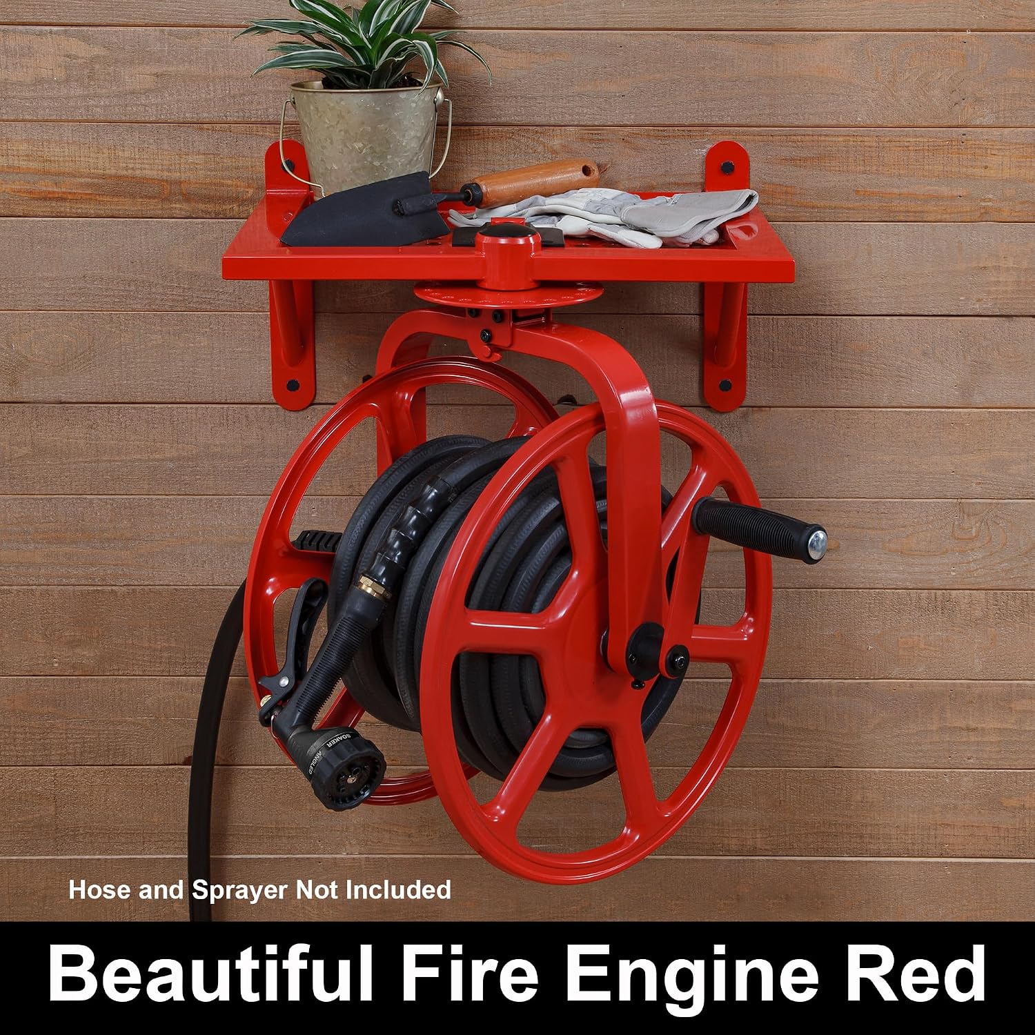 Liberty Garden 710 Navigator Rotating Garden Hose Reel, Holds 125-Feet of 5/8-Inch Hose - Bronze