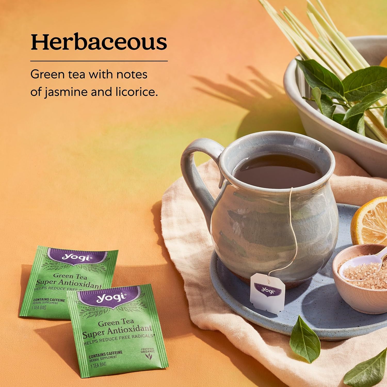 Yogi Tea - Green Tea Super Antioxidant (6 Pack) - Organic Green Tea Blend to Support Overall Health - 96 Tea Bags
