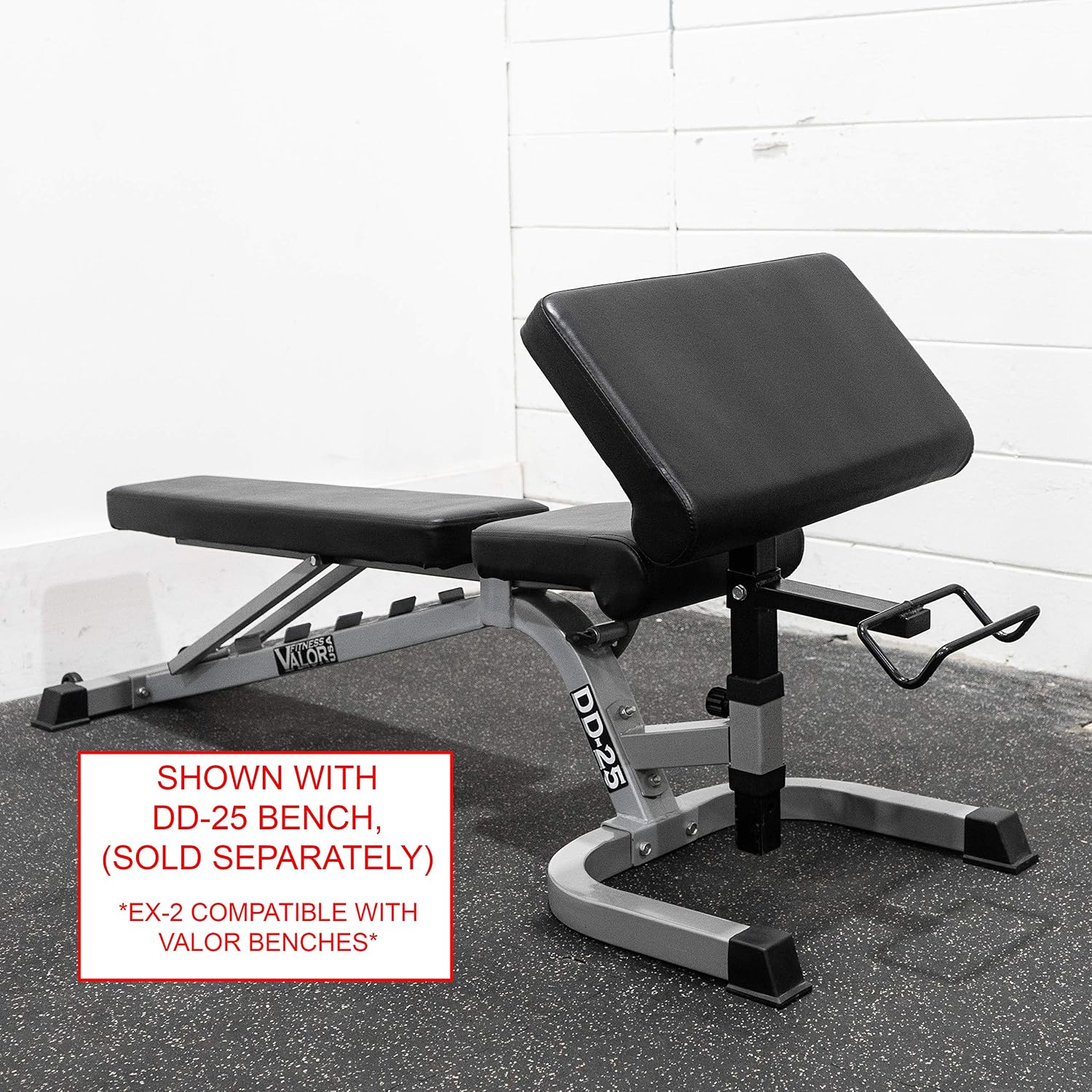 Valor Fitness EX-2 Preacher Curl Bench Attachment