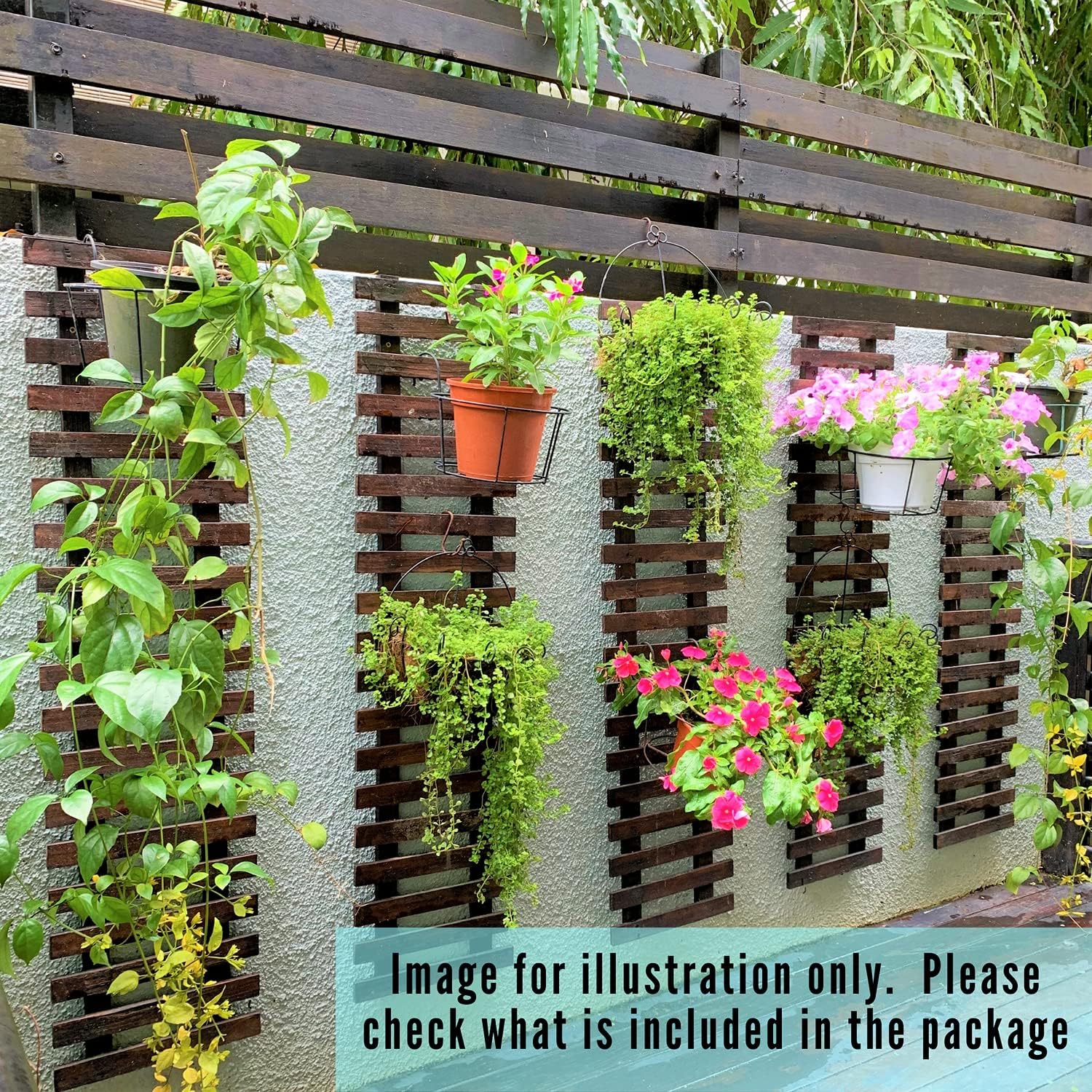 ShopLaLa Wall Planter (60cm, 2 Pack) Hanging Planters for Indoor Plants