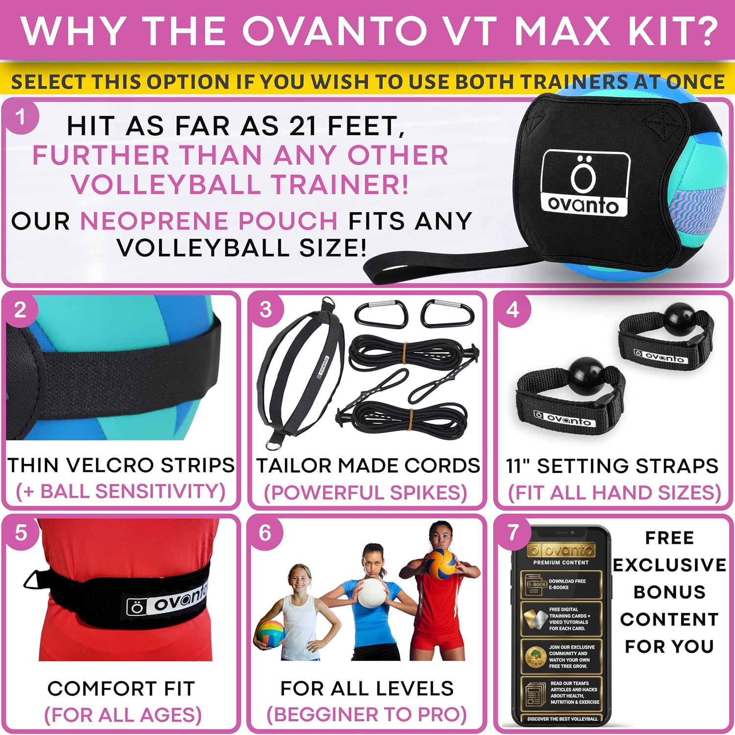 OVANTO Volleyball Training Equipment Kit