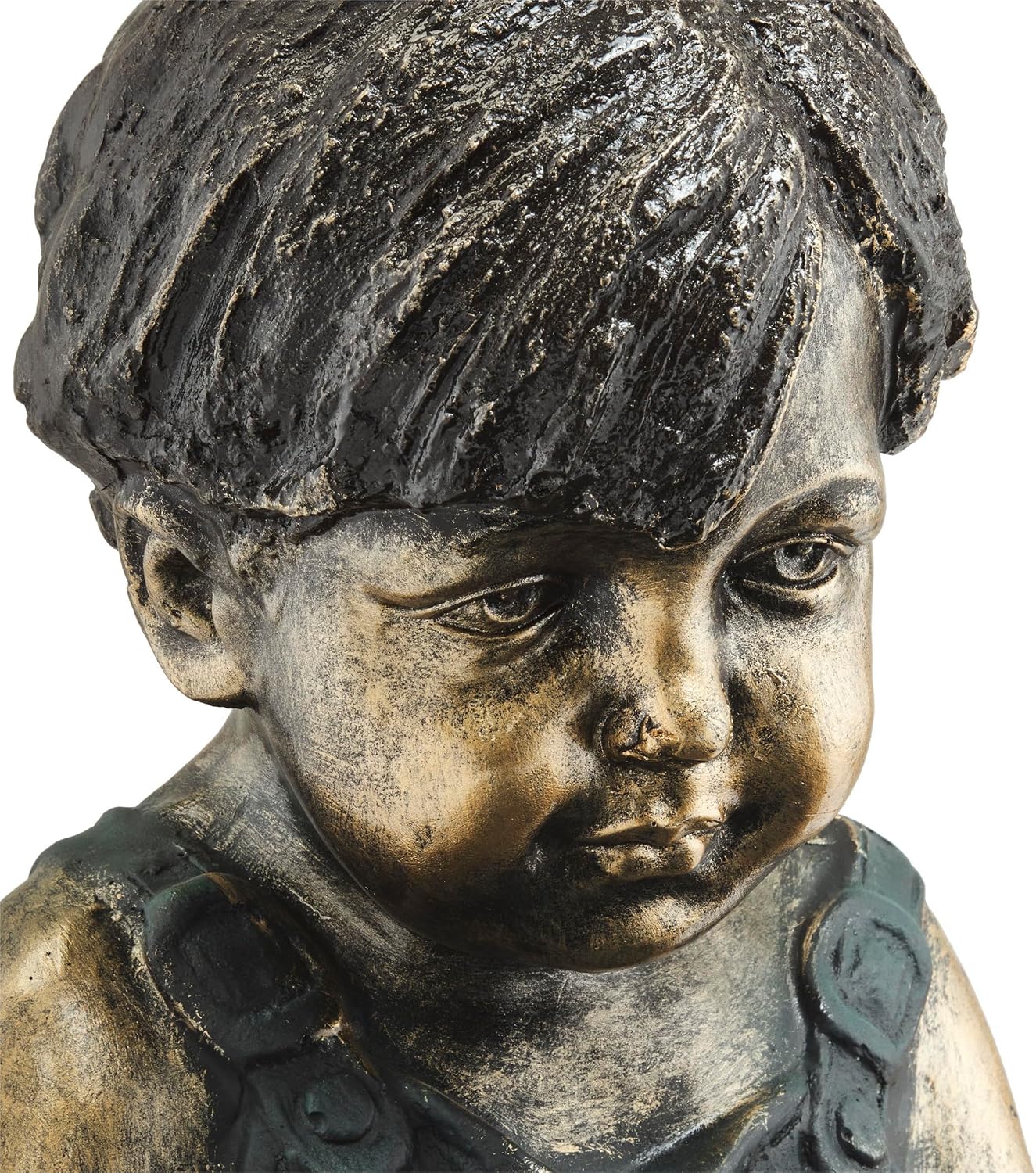 Alpine Corporation 26" Tall Indoor/Outdoor Girl Jumping Over Boy Statue Yard Art Decoration