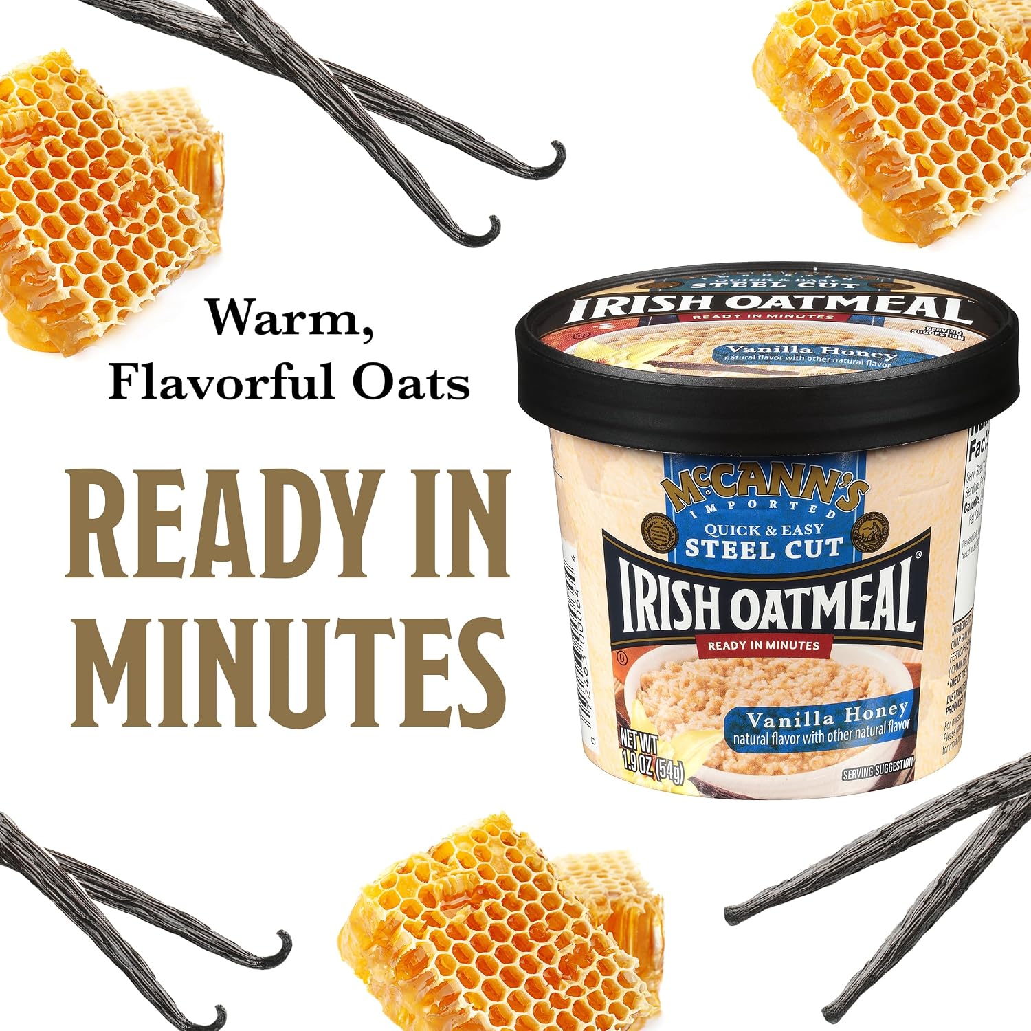 McCann's Irish Oatmeal Instant Oatmeal Cup, Maple Brown Sugar, 1.9 Ounce (Pack of 12)