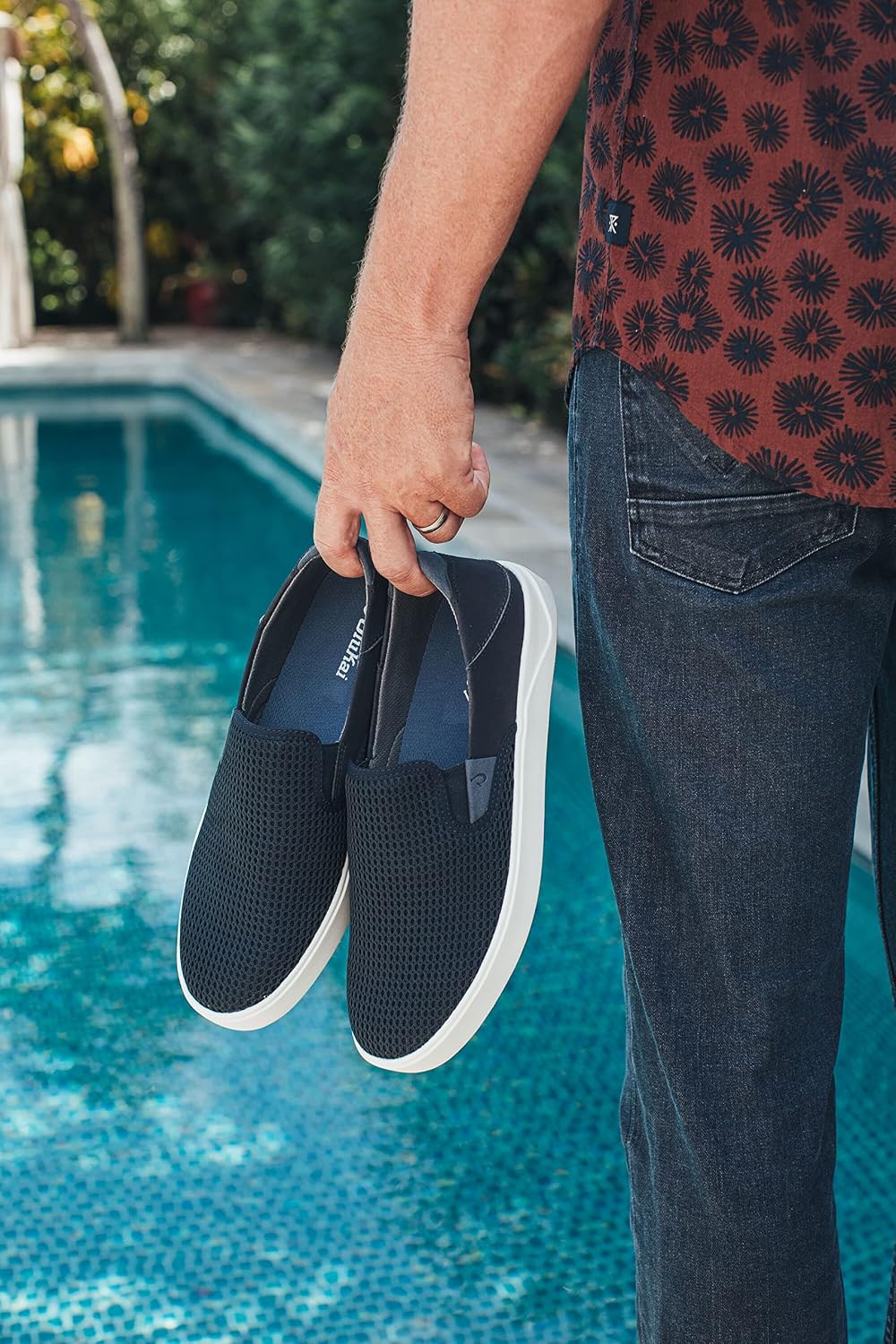 OluKai Lae'ahi Men's Slip On Shoes, Breathable Everyday Sneaker