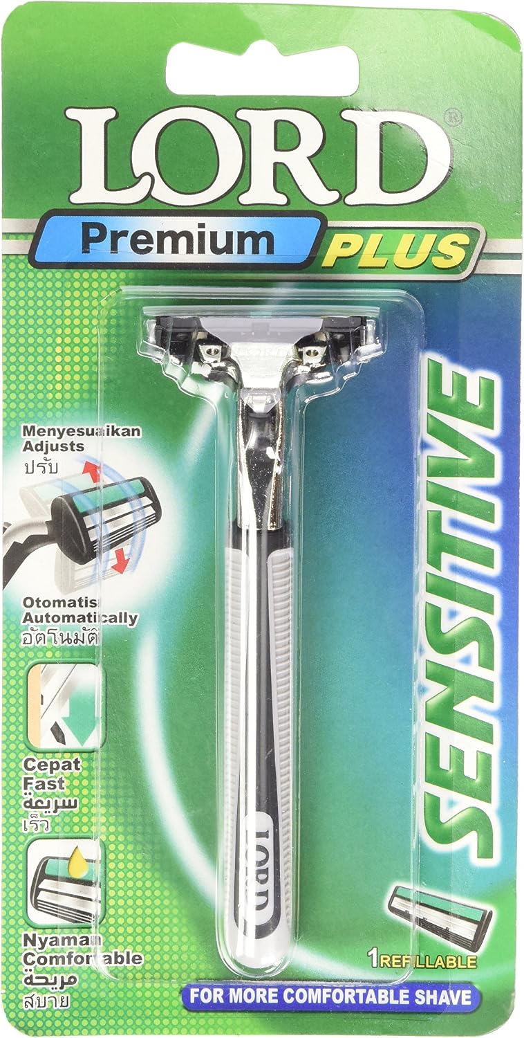 Lord Premium Plus Twin Blade Razor with pivoting Head and 1 blade