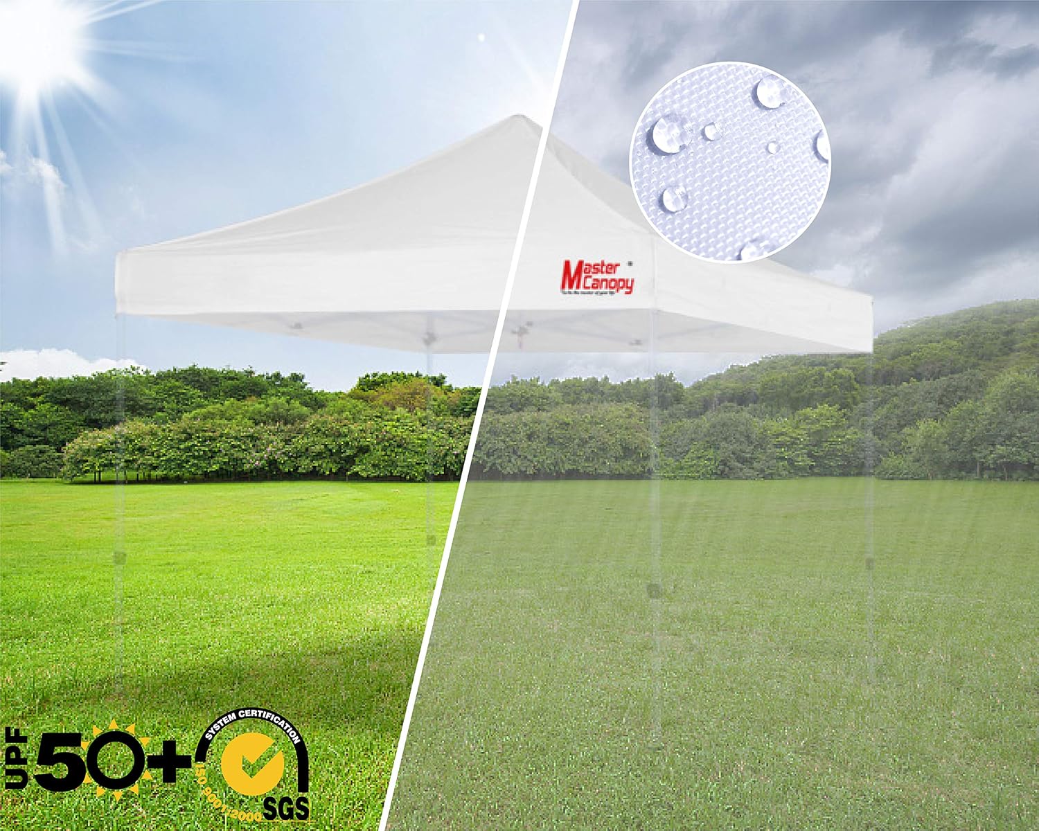 MASTERCANOPY 10x10 Replacement Pop Up Canopy Top for Kingkong Frame Gray