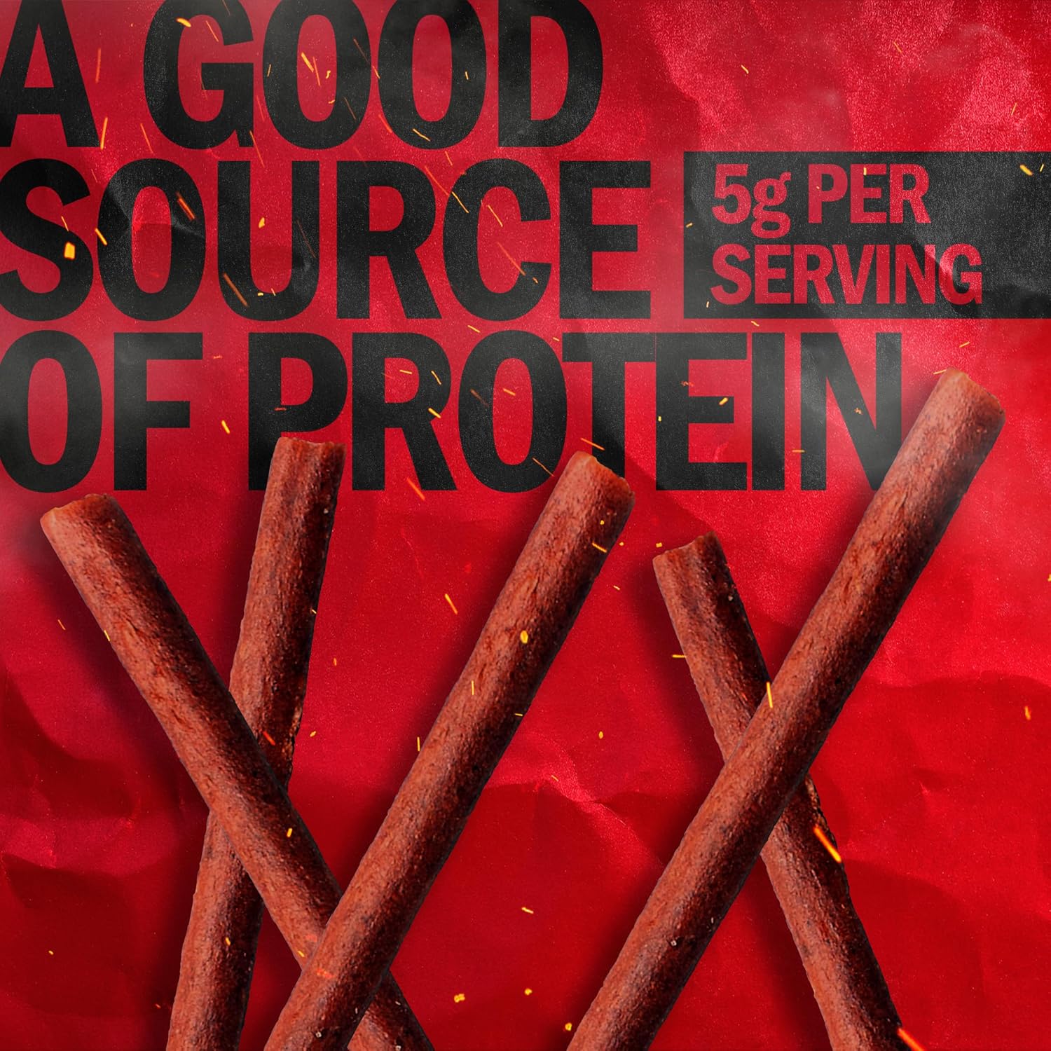 Jack Link's Original Beef Jerky Sticks - Made with 100% Real Beef - Ready to Eat Real Meat Protein Snacks - 6g Protein per Serving - 0.92 oz Meat Stick, 20 Count