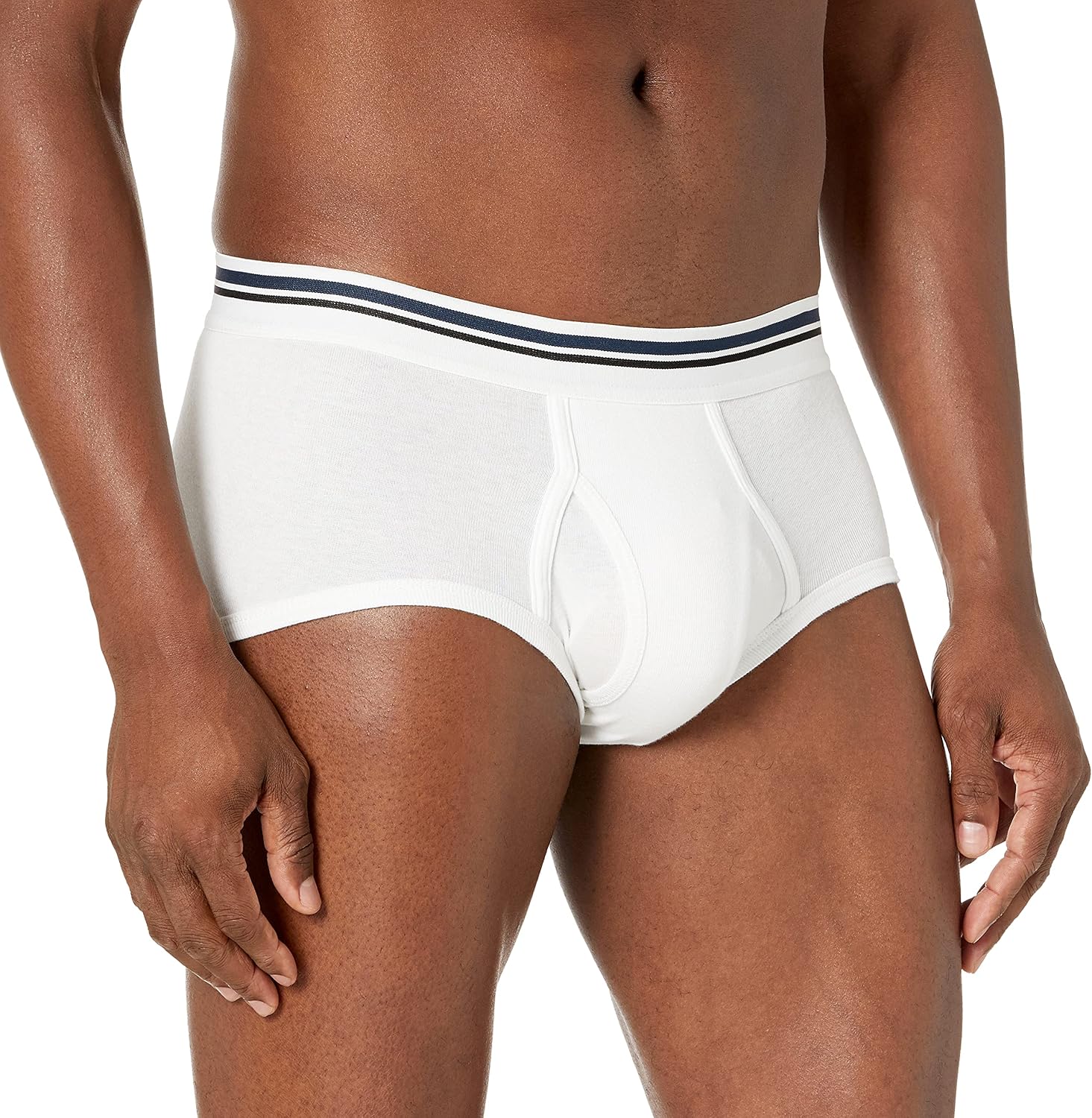 Amazon Essentials Men's Breathable Ribbed Knit Briefs with Elasticized Waistband, Multipacks
