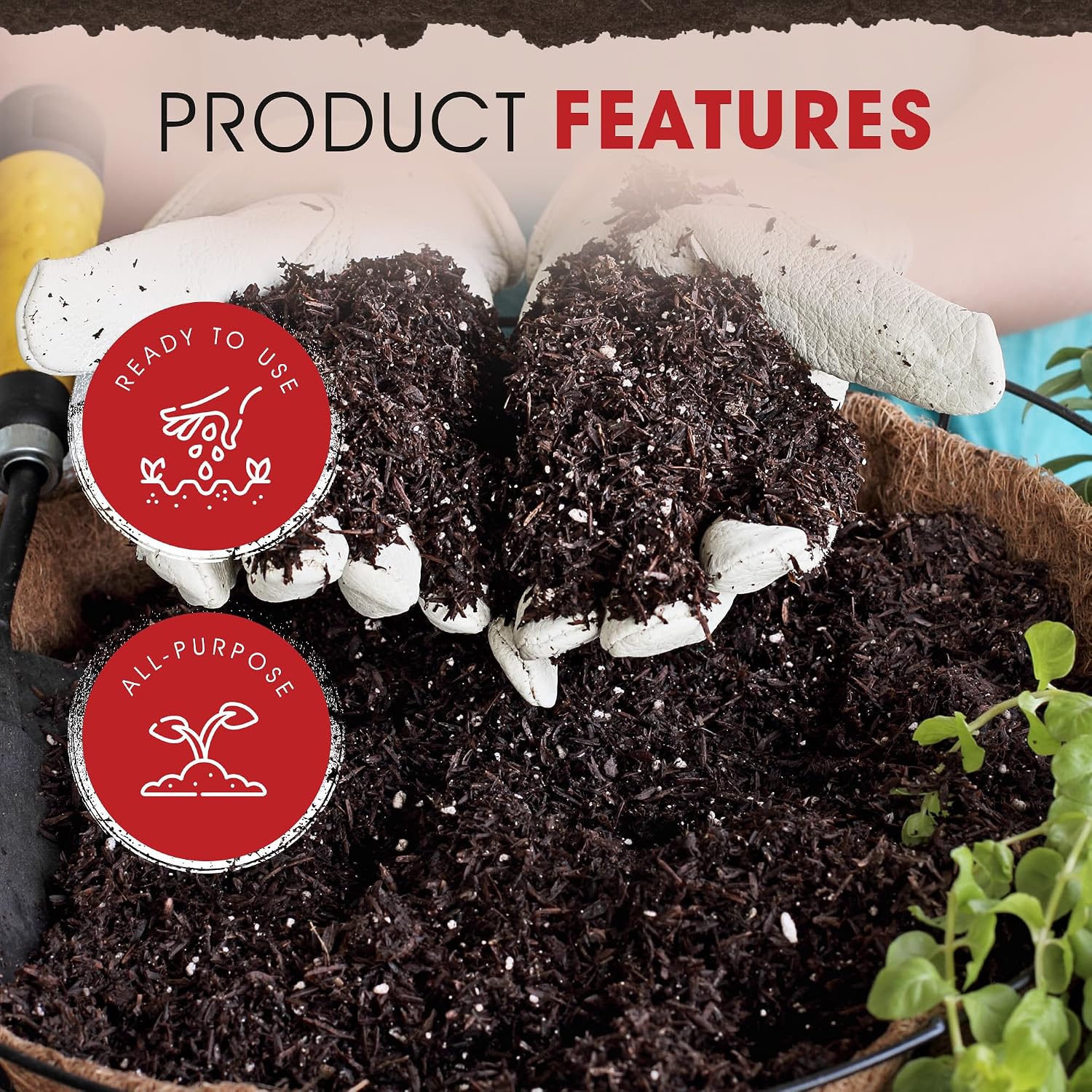 Michigan Peat Garden Magic Organic Potting Topsoil Mix, 40 lb, White | Moisture Retaining Organic Blend for Indoor and Outdoor Planting, Potting, Gardening, and Landscaping