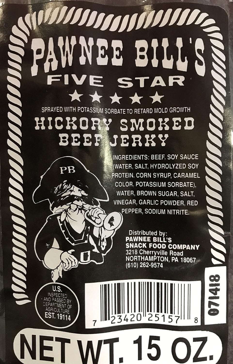 Pawnee Bill's Beef Jerky (original, 15oz sticks)