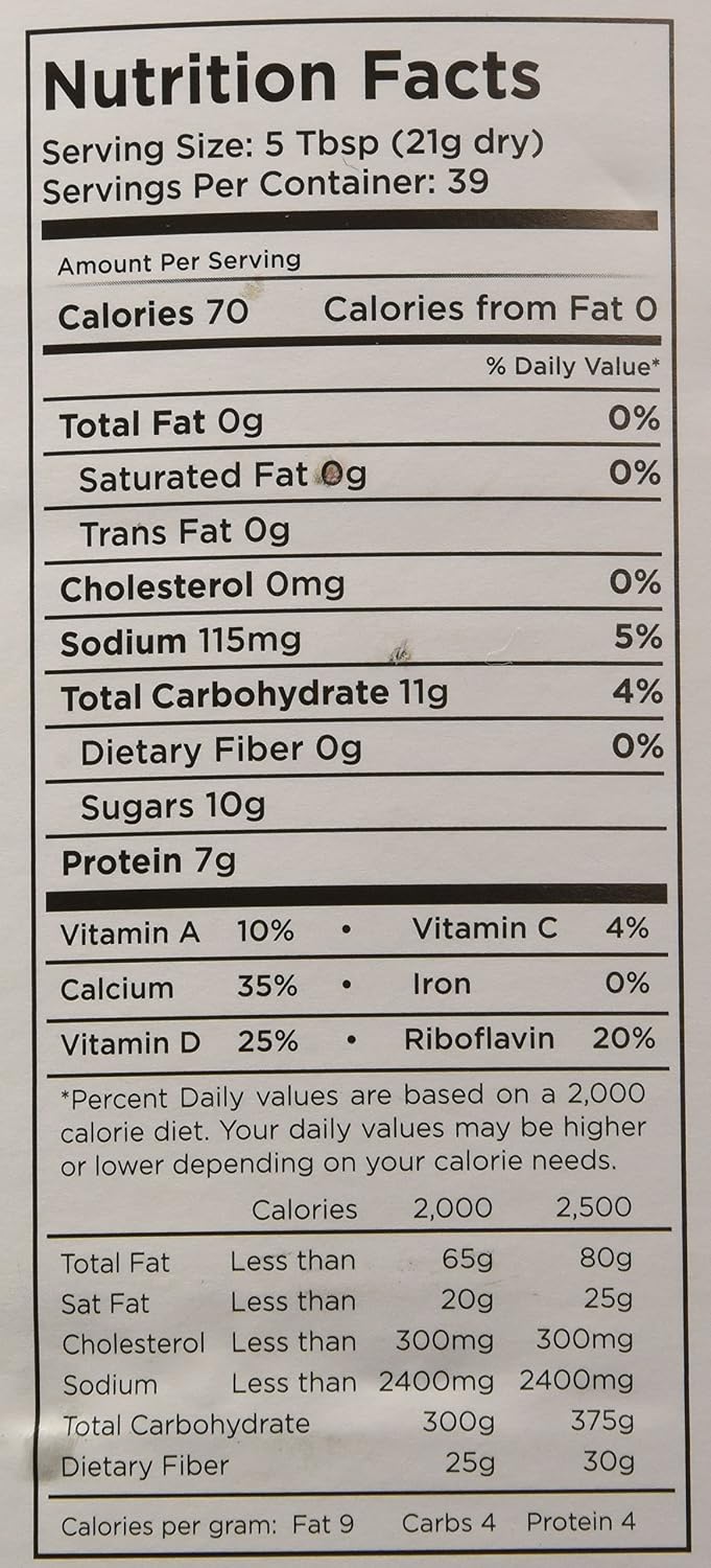 Augason Farms Country Fresh Instant Nonfat Dry Milk Powder | 39 Servings, 20 Year Shelf Life, Gluten Free