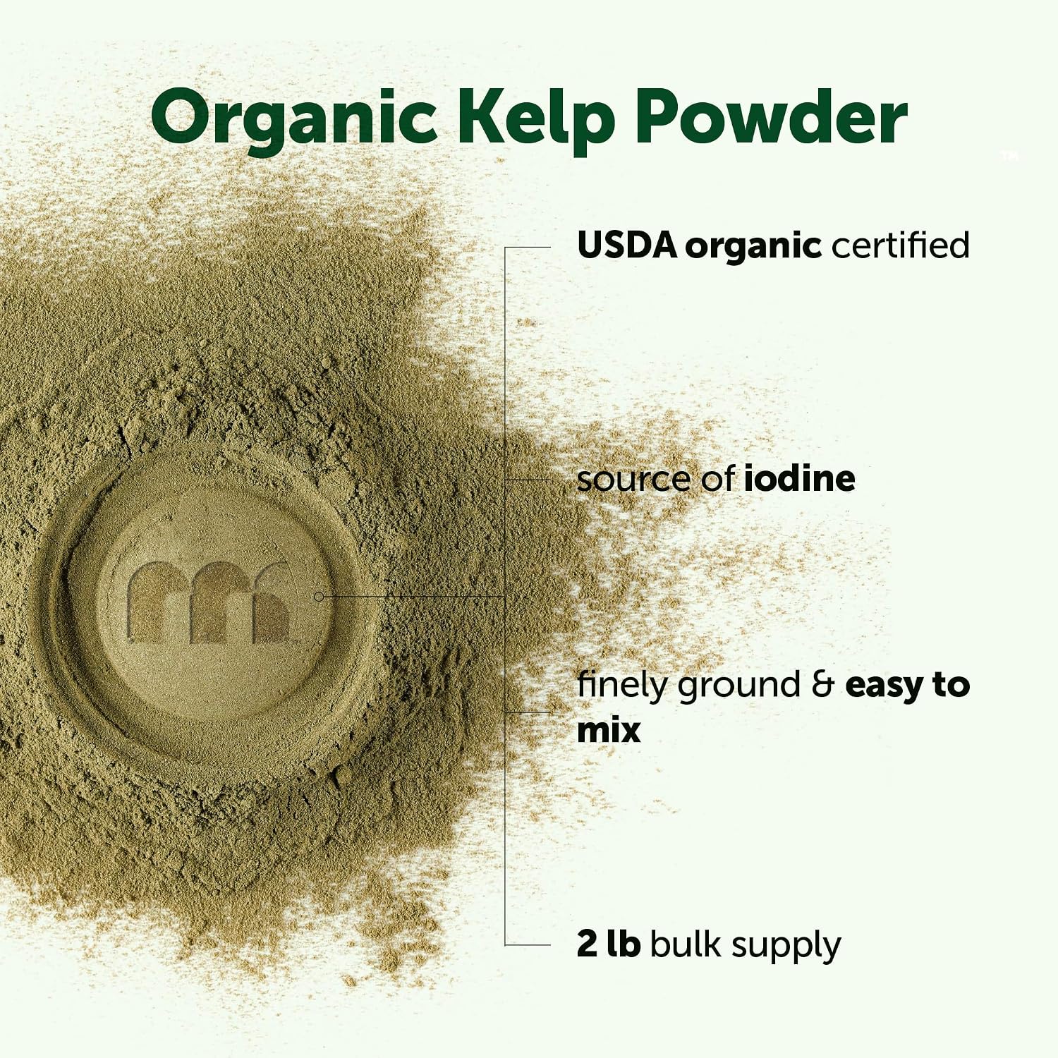 Micro Ingredients Organic Kelp Powder, 2 lb | Whole Plant Sea | Easy to Mix | Long-Lasting Supply for Smoothies, Soups