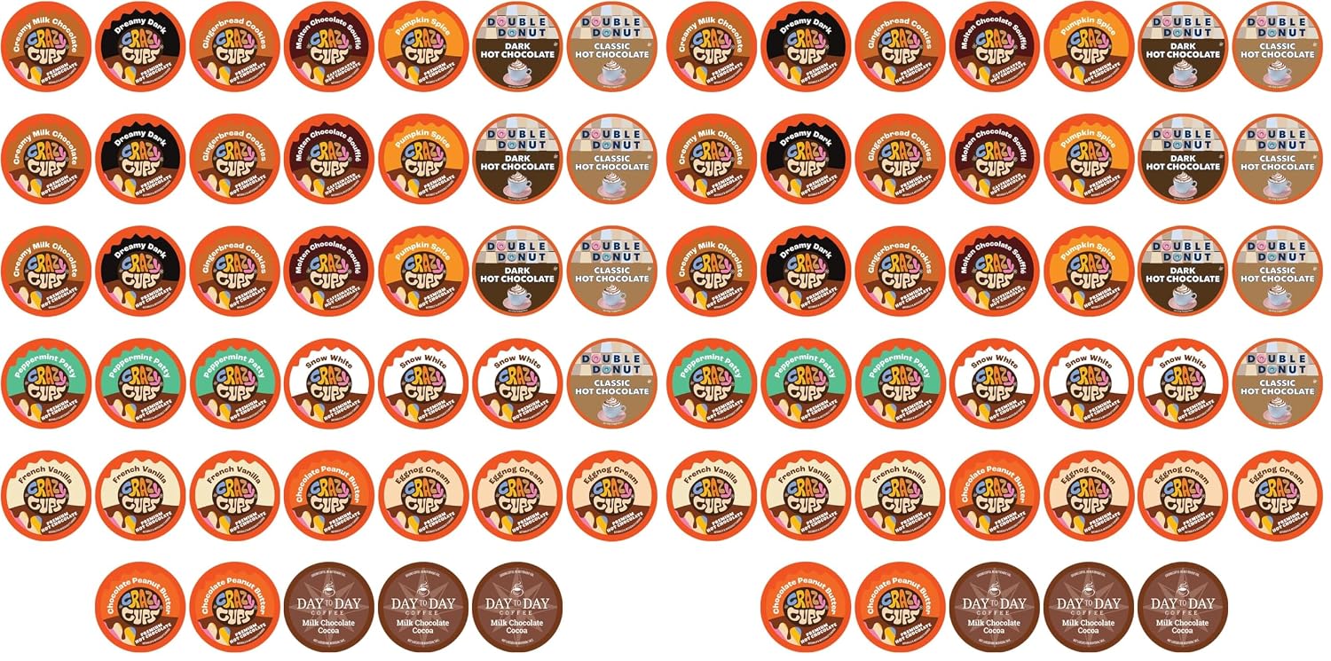 Perfect Samplers Coffee, Tea, Cider,Cappuccino For Keurig K Cups Brewers, Mix 40 Count