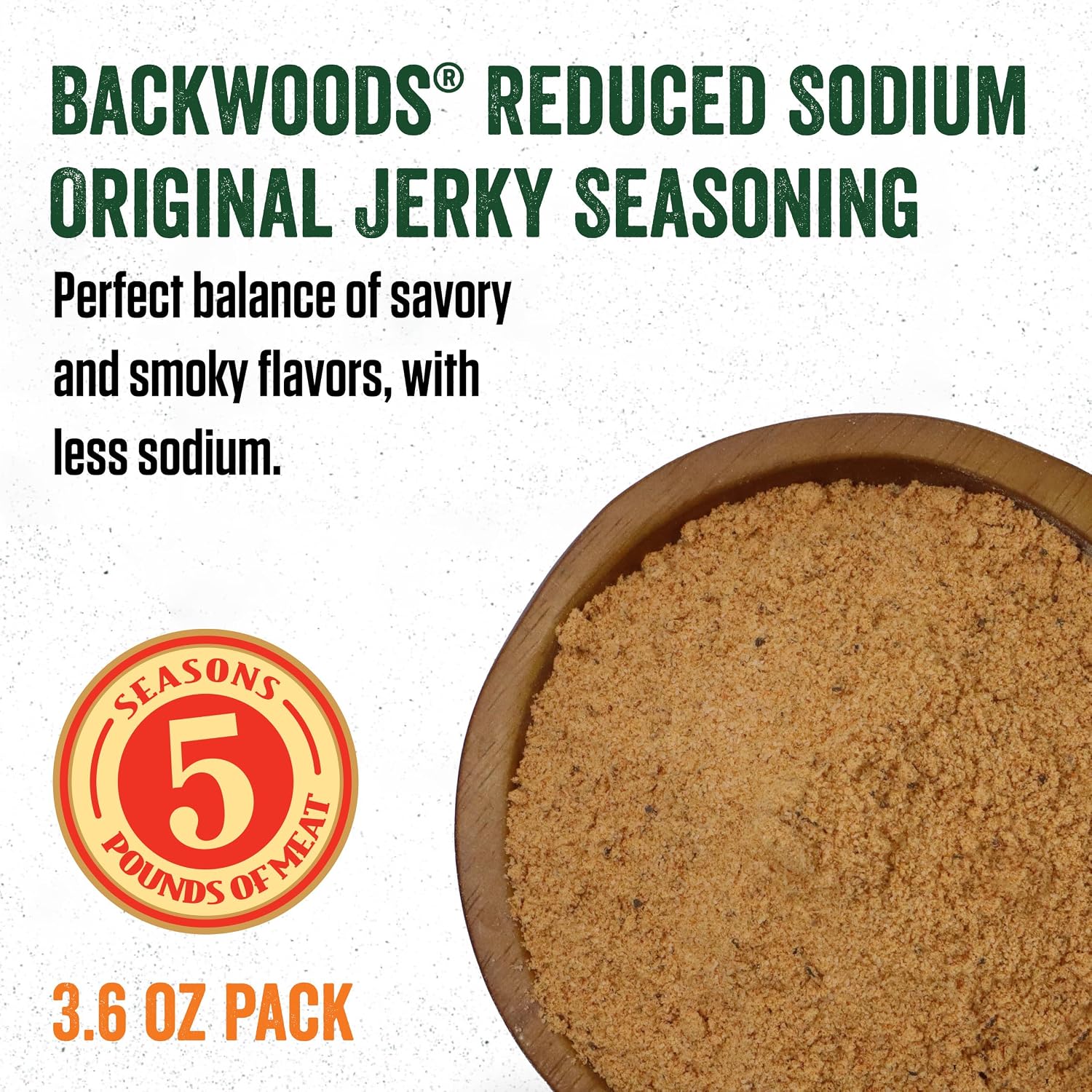 LEM Products Backwoods Reduced Sodium Original Jerky Seasoning, 3.6 oz